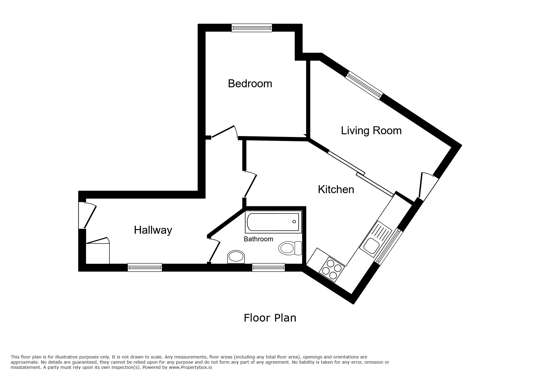 Floorplan of 1 bedroom Flat to rent, Church Road, Paddock Wood, Kent, TN12
