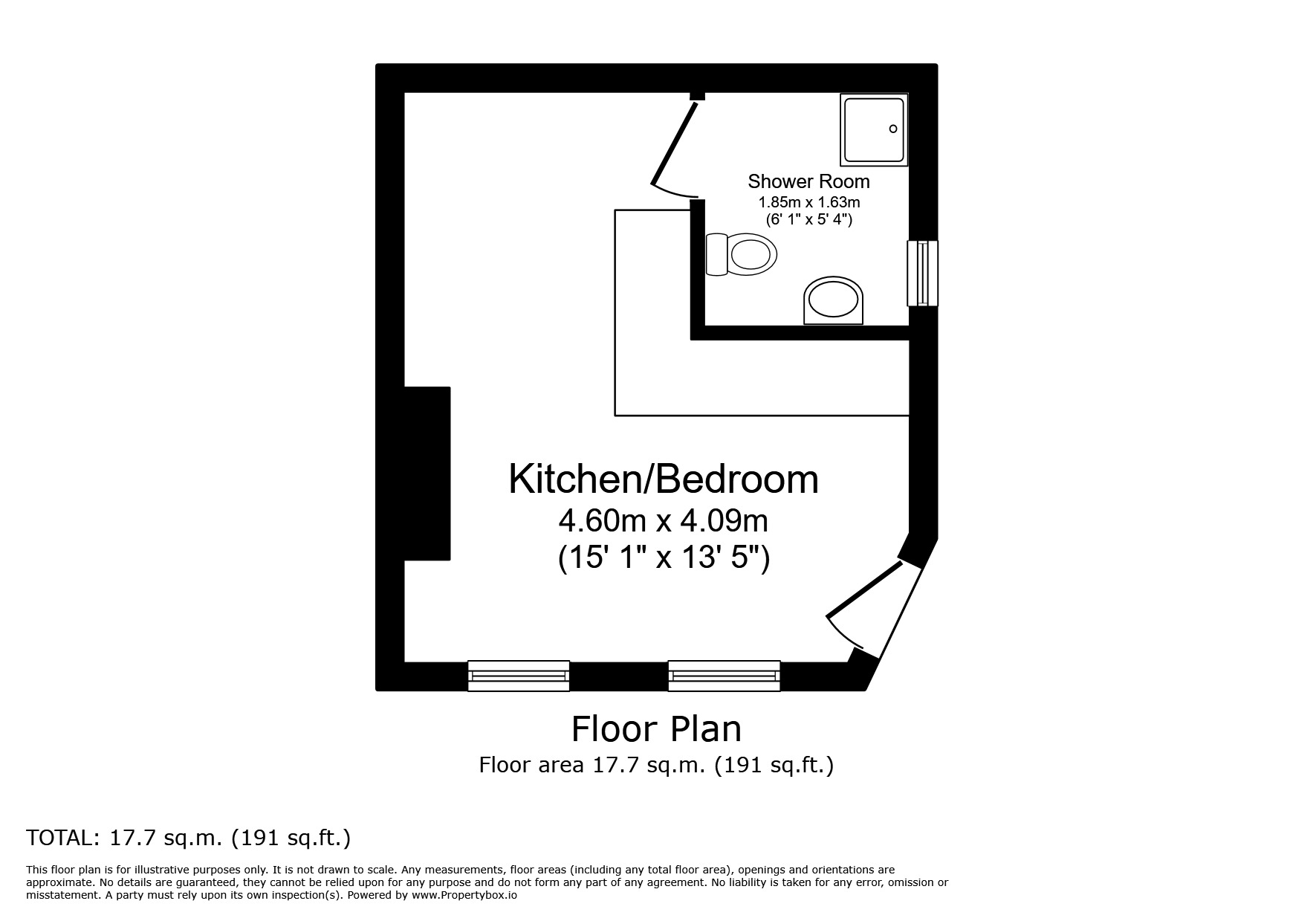 Floorplan of Flat to rent, Goods Station Road, Tunbridge Wells, Kent, TN1