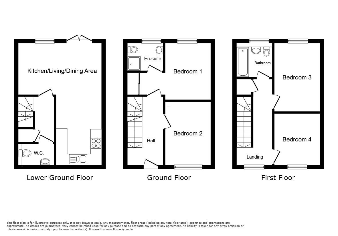 Floorplan of 4 bedroom Semi Detached House to rent, Oast Gardens, Pembury, Kent, TN2