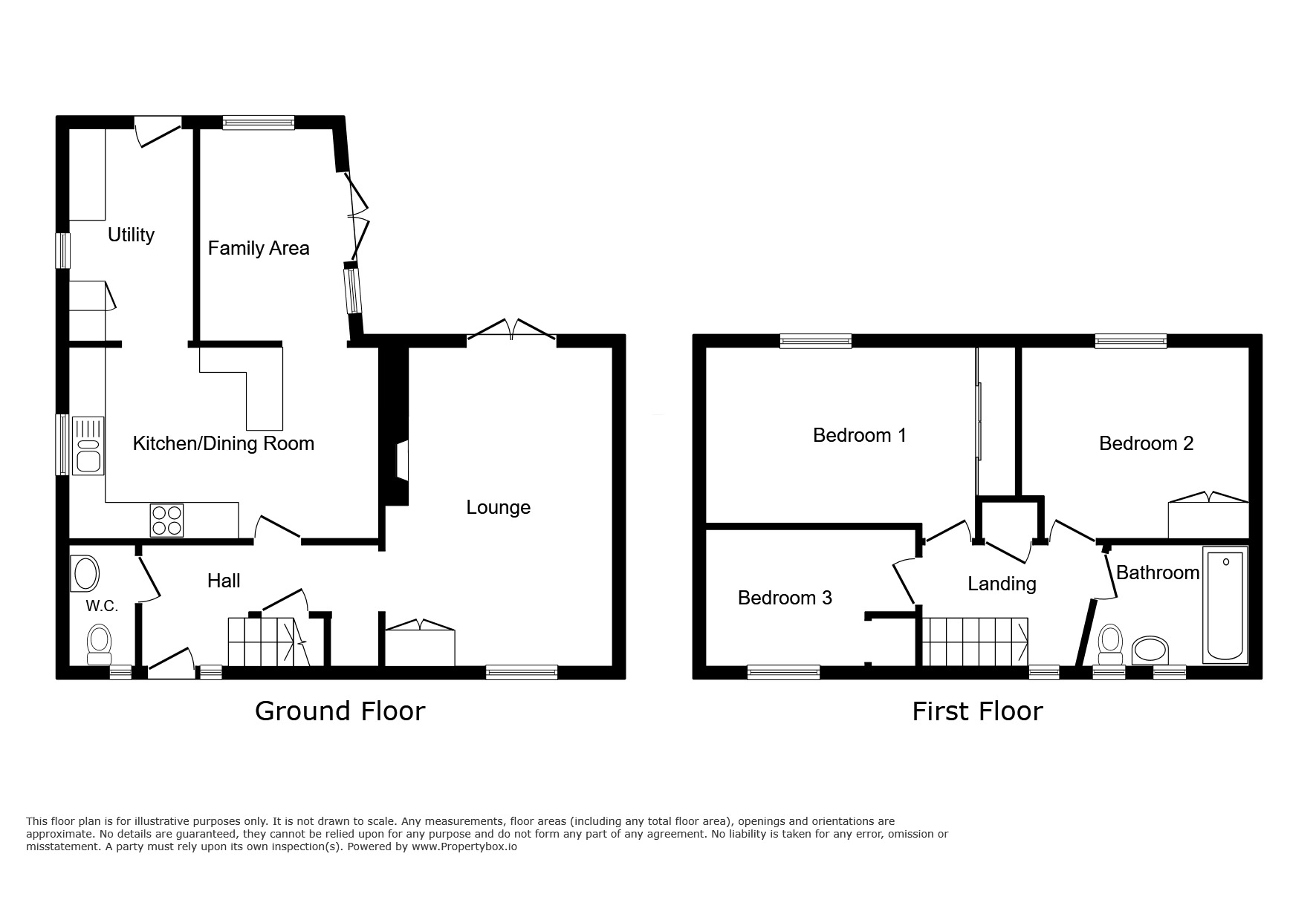 Floorplan of 3 bedroom Semi Detached House to rent, Twyford Road, Hadlow, Kent, TN11