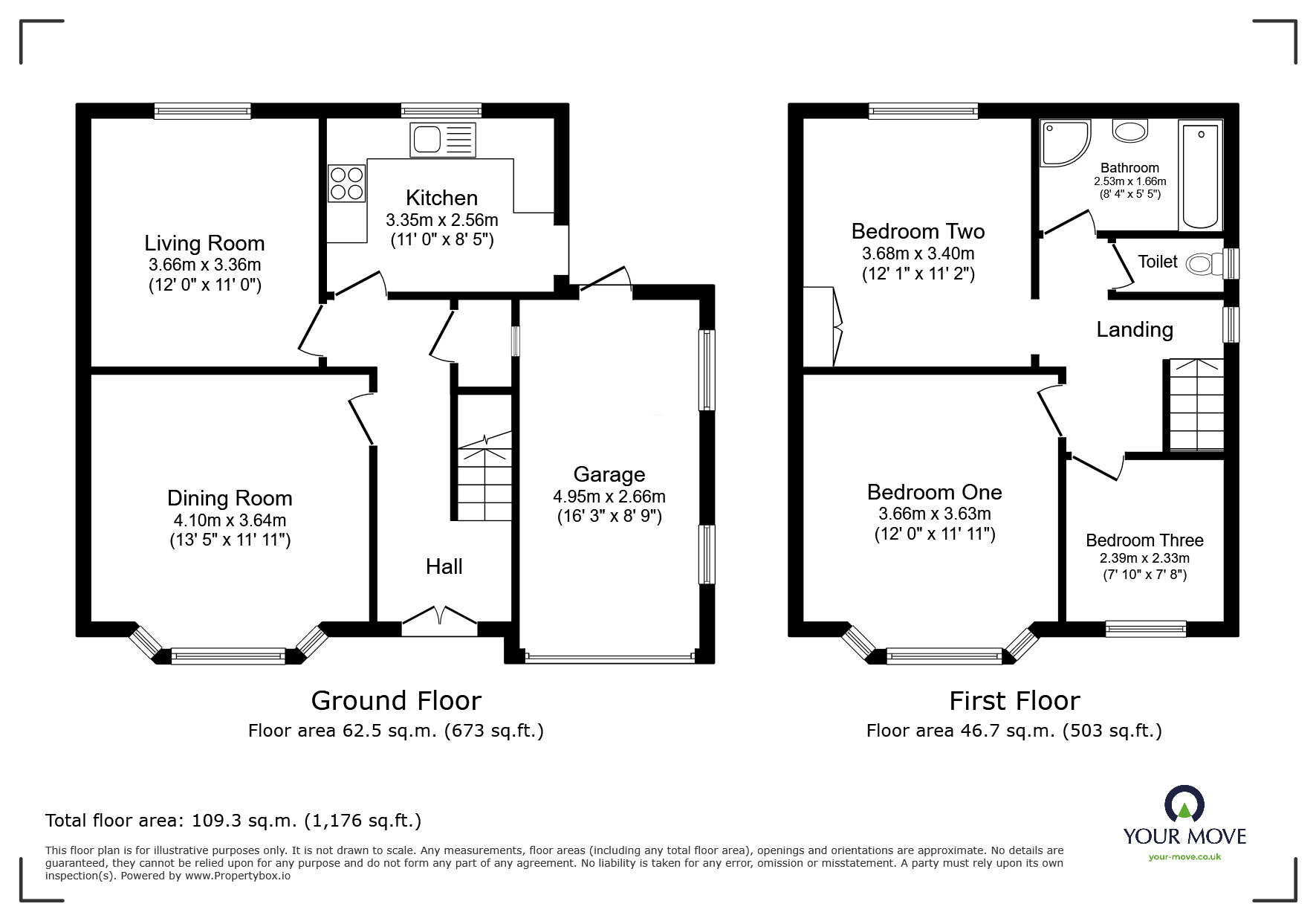 Floorplan of 3 bedroom Semi Detached House for sale, Mesne Lea Road, Worsley, Greater Manchester, M28