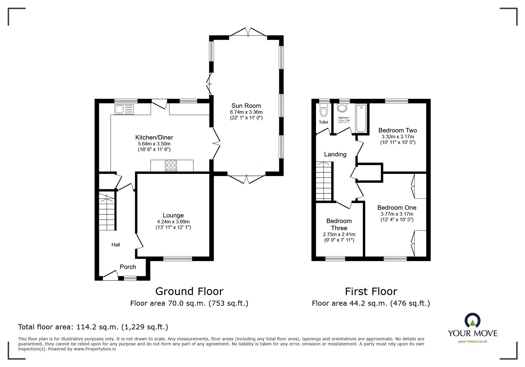 Floorplan of 3 bedroom Semi Detached House for sale, Springside Grove, Worsley, Greater Manchester, M28
