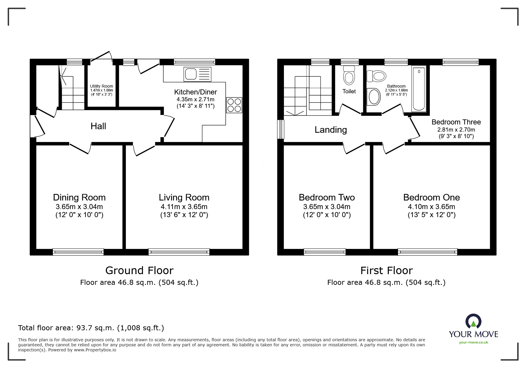 Floorplan of 3 bedroom Semi Detached House for sale, Lime Grove, Worsley, Greater Manchester, M28