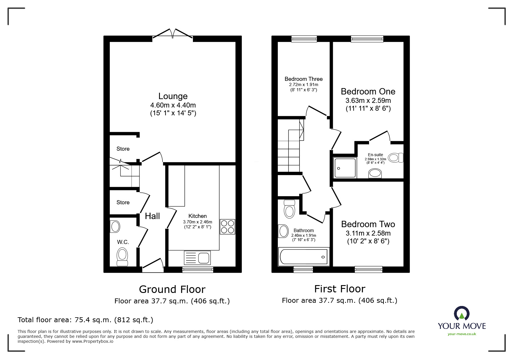 Floorplan of 3 bedroom Detached House to rent, Hawthorn Avenue, Worsley, Greater Manchester, M28