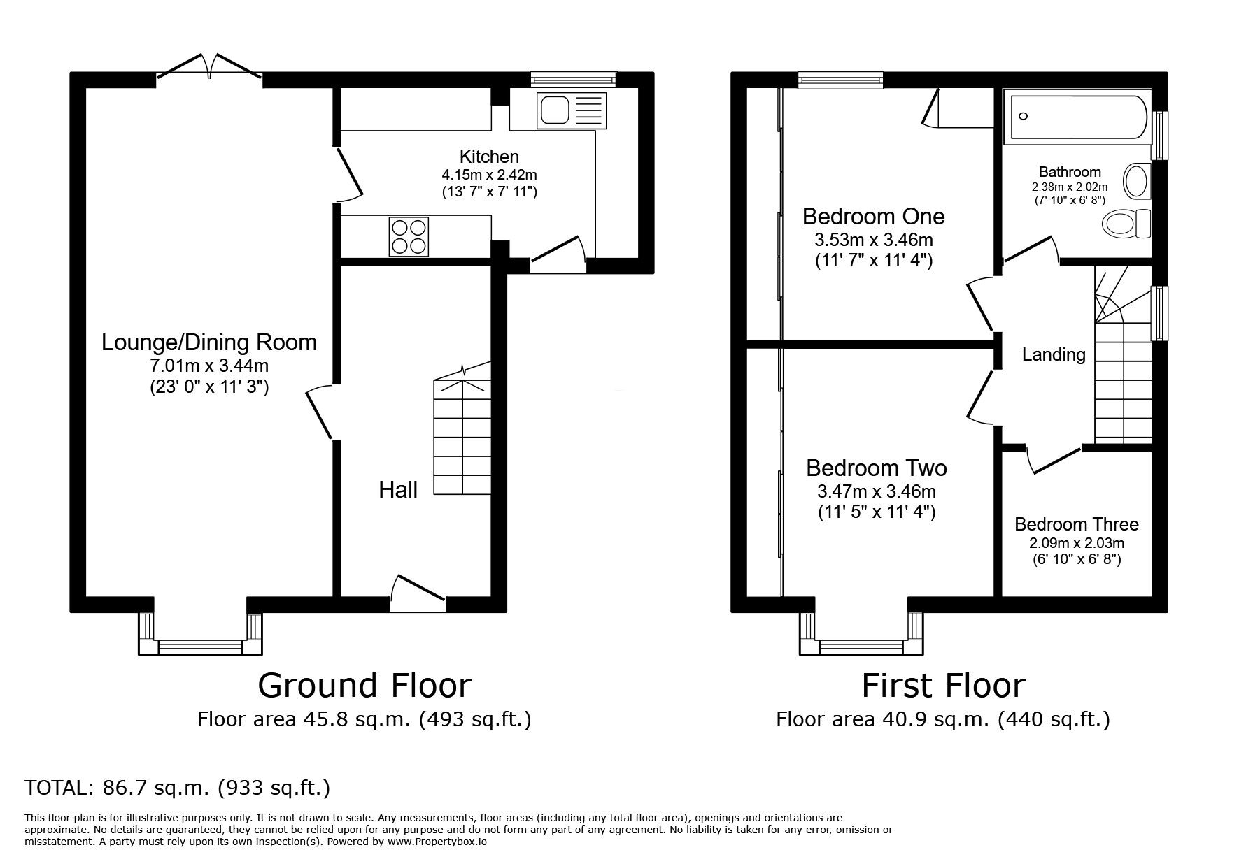 Floorplan of 3 bedroom Semi Detached House to rent, Manchester Road, Worsley, Greater Manchester, M28