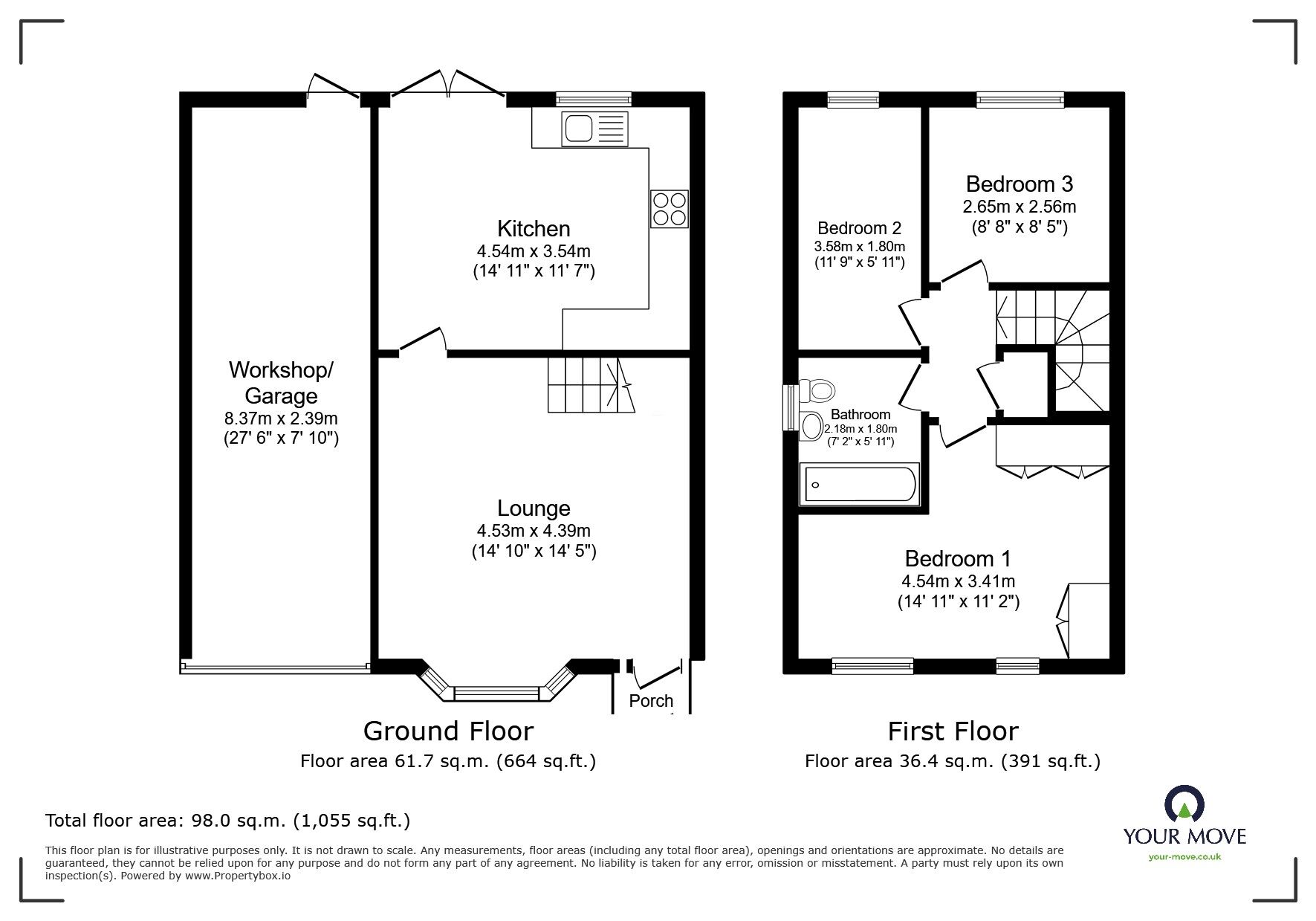 Floorplan of 3 bedroom Semi Detached House for sale, Chiltern Way, Astley, Tyldesley, Manchester, M29