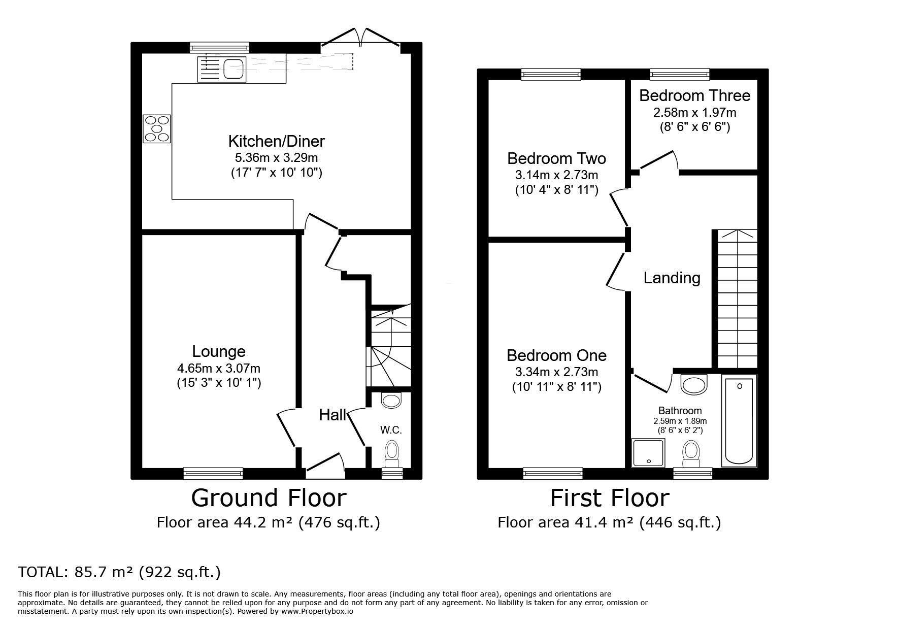 Floorplan of 3 bedroom Semi Detached House for sale, Worsley, Manchester, Greater Manchester, M28