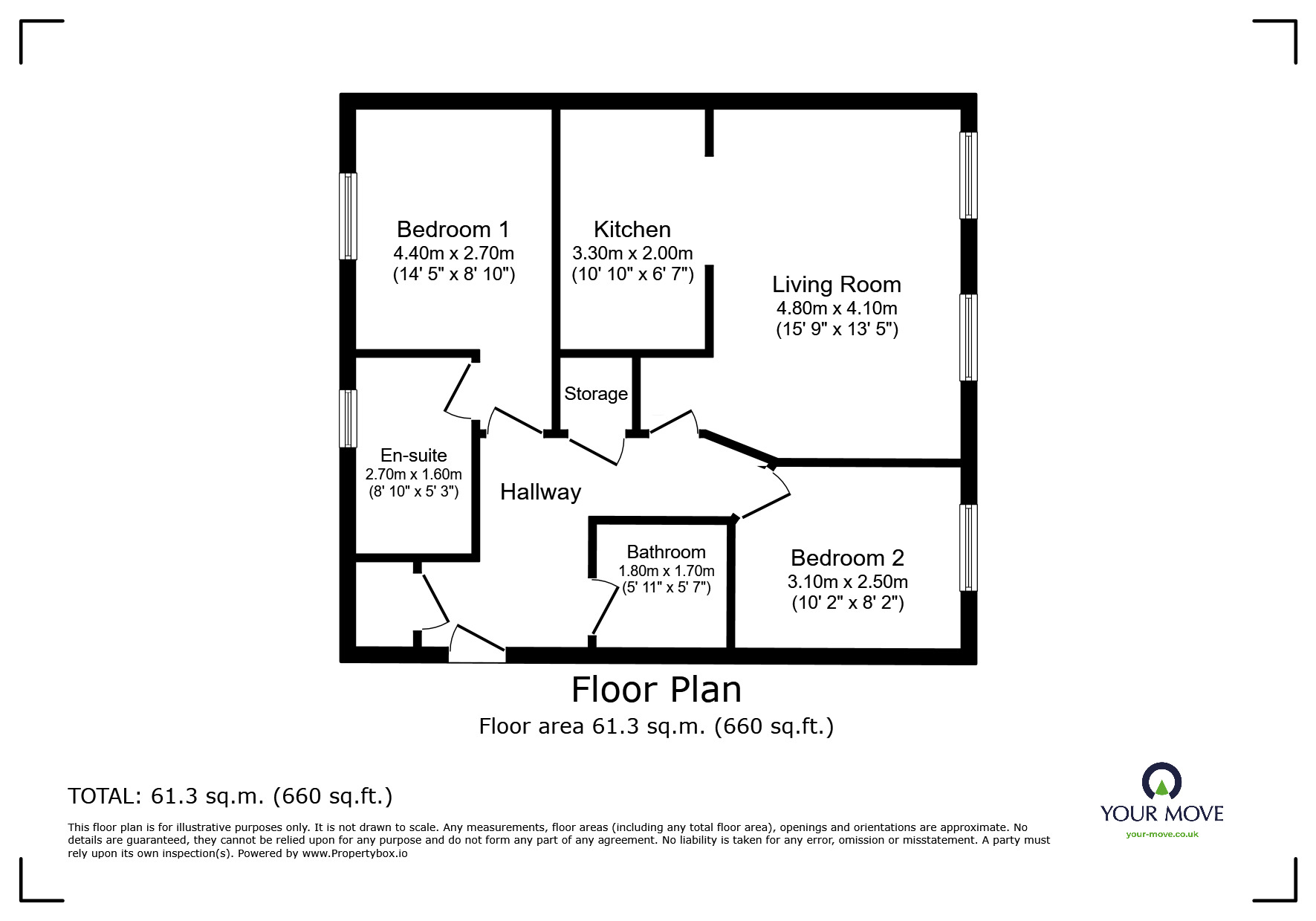 Floorplan of 2 bedroom  Flat to rent, Ceres Chase, Farnworth, Greater Manchester, BL4