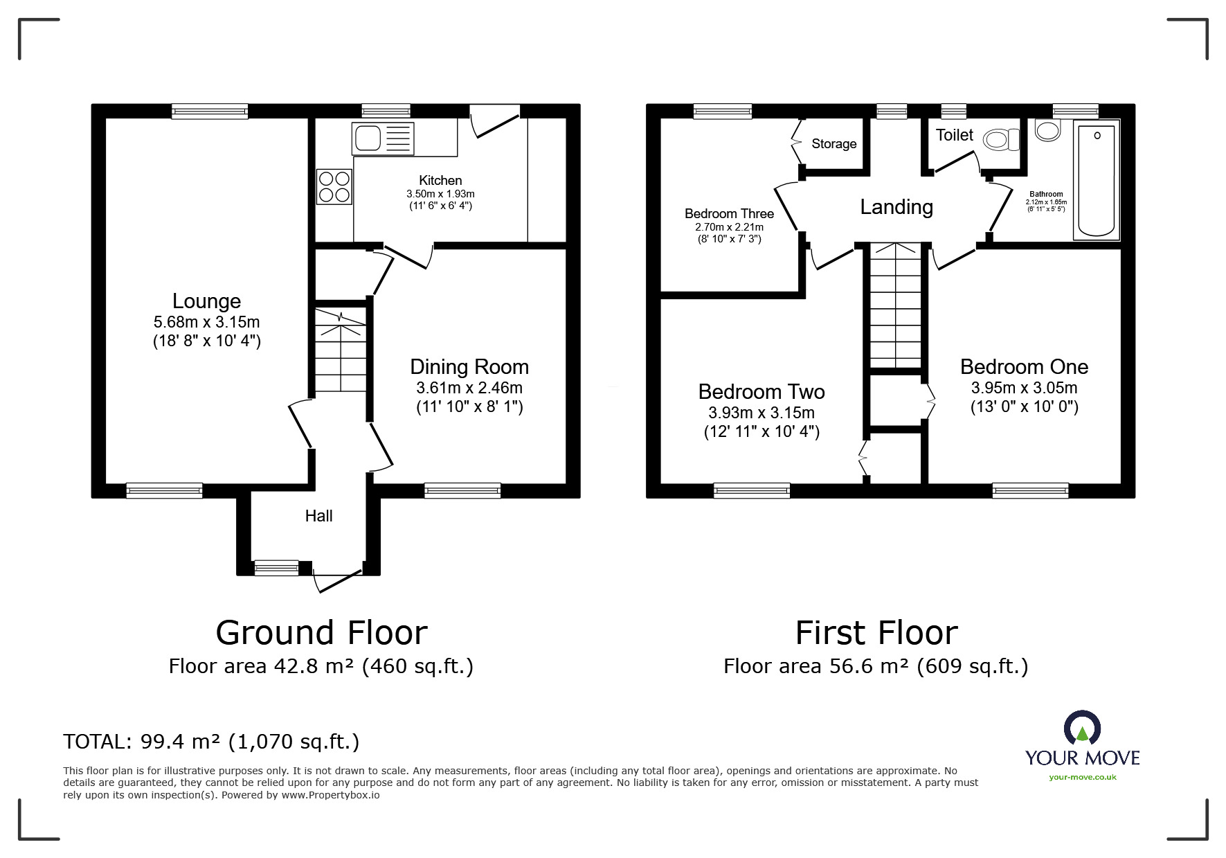 Floorplan of 3 bedroom Mid Terrace House for sale, Ashawe Terrace, Little Hulton, Greater Manchester, M38