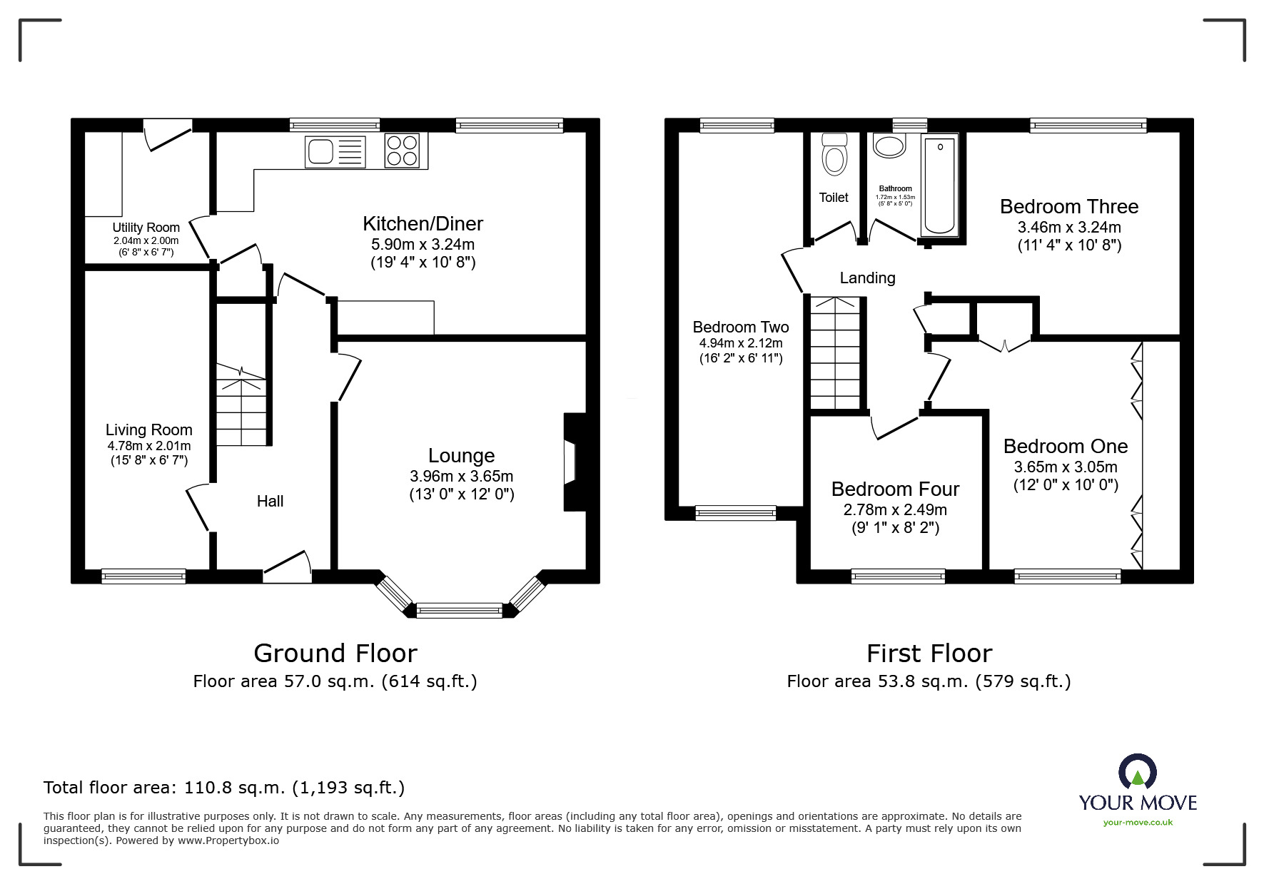 Floorplan of 4 bedroom Semi Detached House for sale, Elmwood Grove, Farnworth, Greater Manchester, BL4
