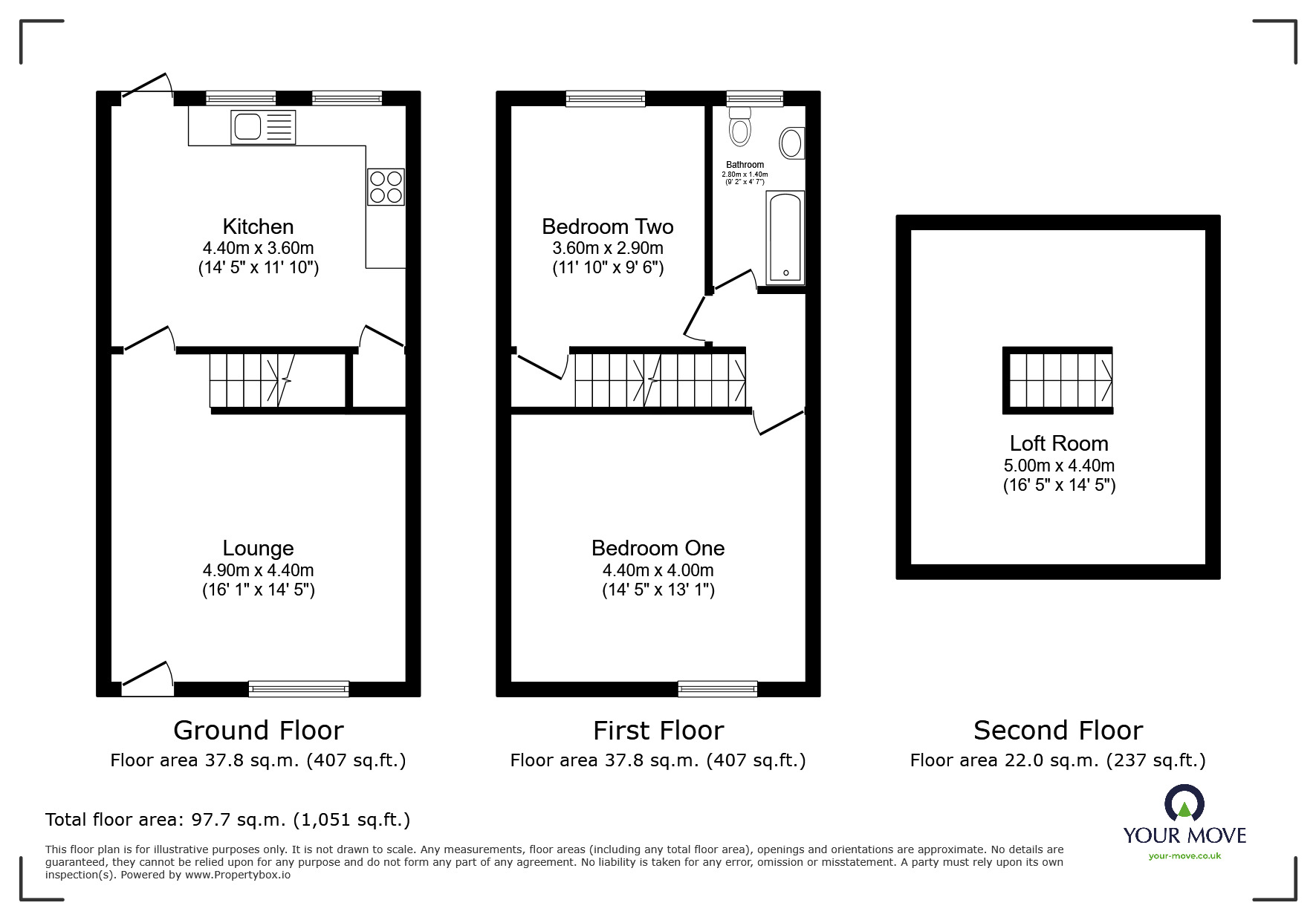 Floorplan of 2 bedroom Mid Terrace House for sale, Worsley Road North, Worsley, Greater Manchester, M28