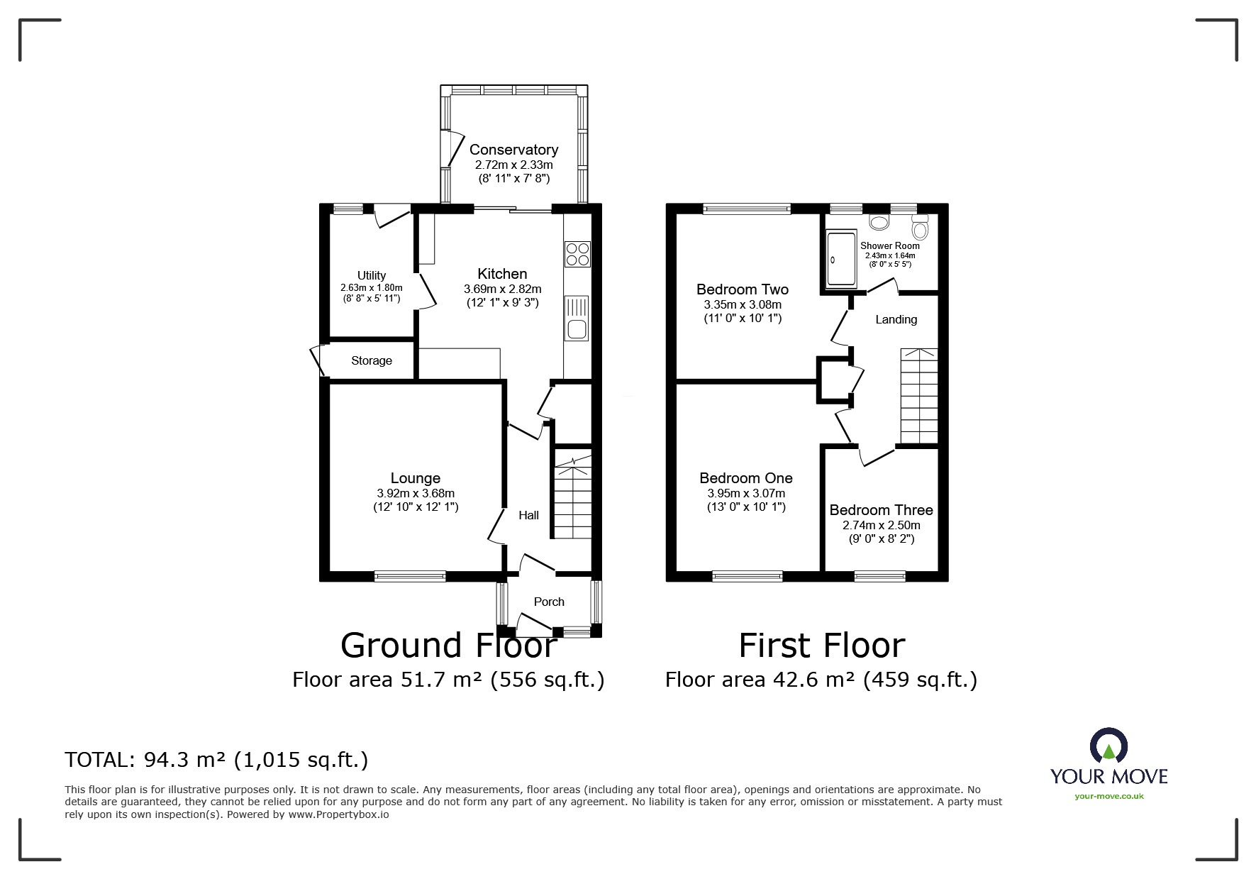 Floorplan of 3 bedroom End Terrace House for sale, Worsley Avenue, Worsley, Greater Manchester, M28