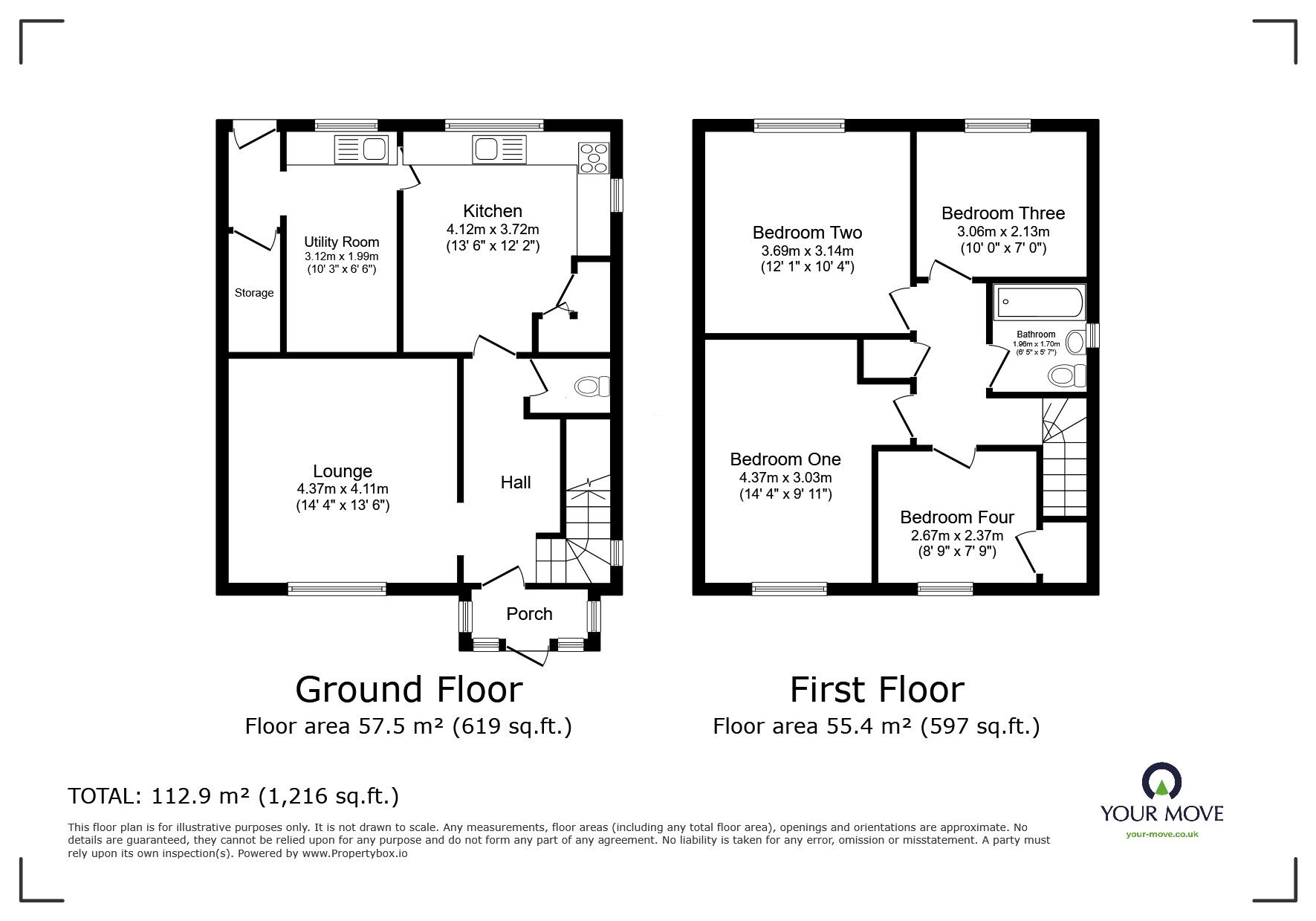 Floorplan of 4 bedroom Semi Detached House for sale, Old Lane, Little Hulton, Greater Manchester, M38
