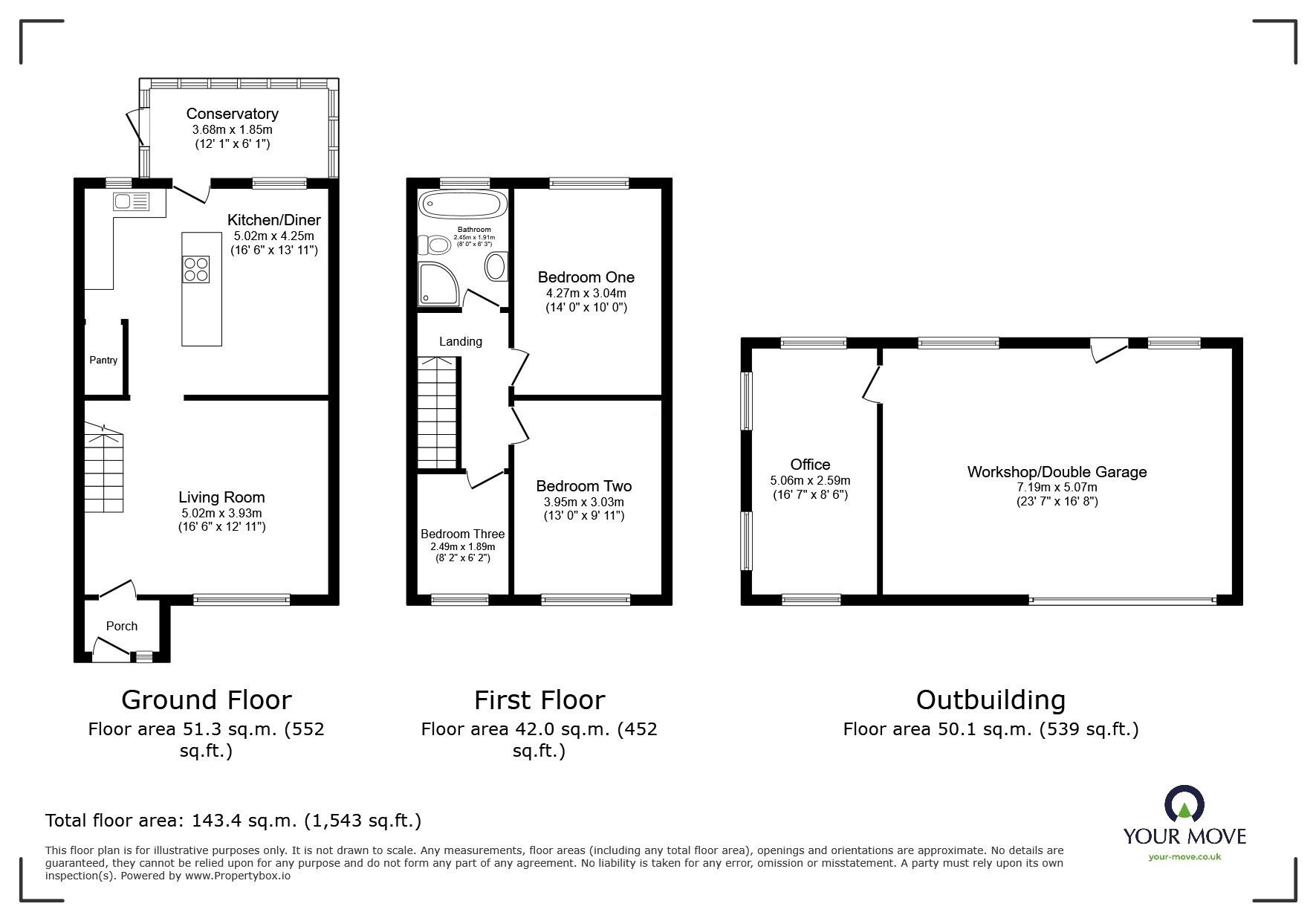 Floorplan of 3 bedroom Semi Detached House for sale, Manchester Road, Kearsley, Greater Manchester, BL4