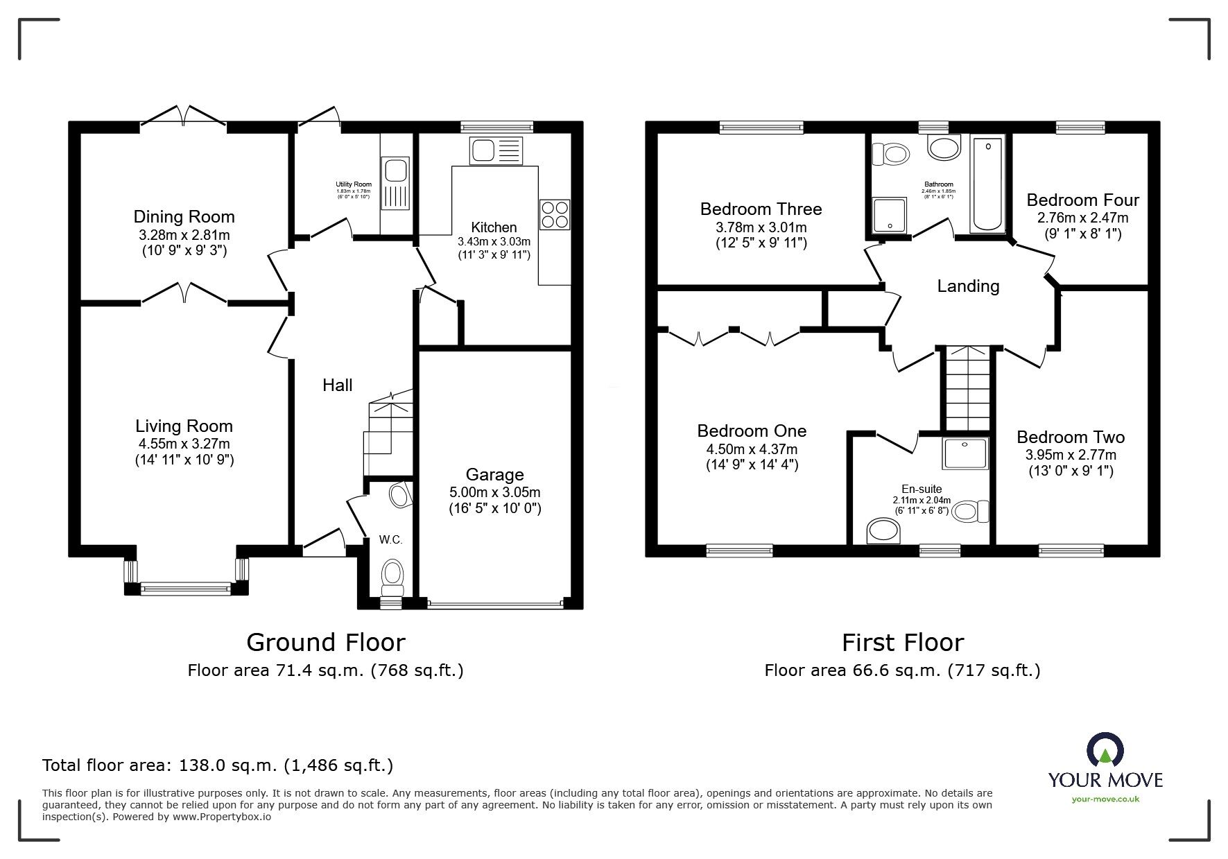 Floorplan of 4 bedroom Detached House for sale, Moss Lane, Worsley, Greater Manchester, M28