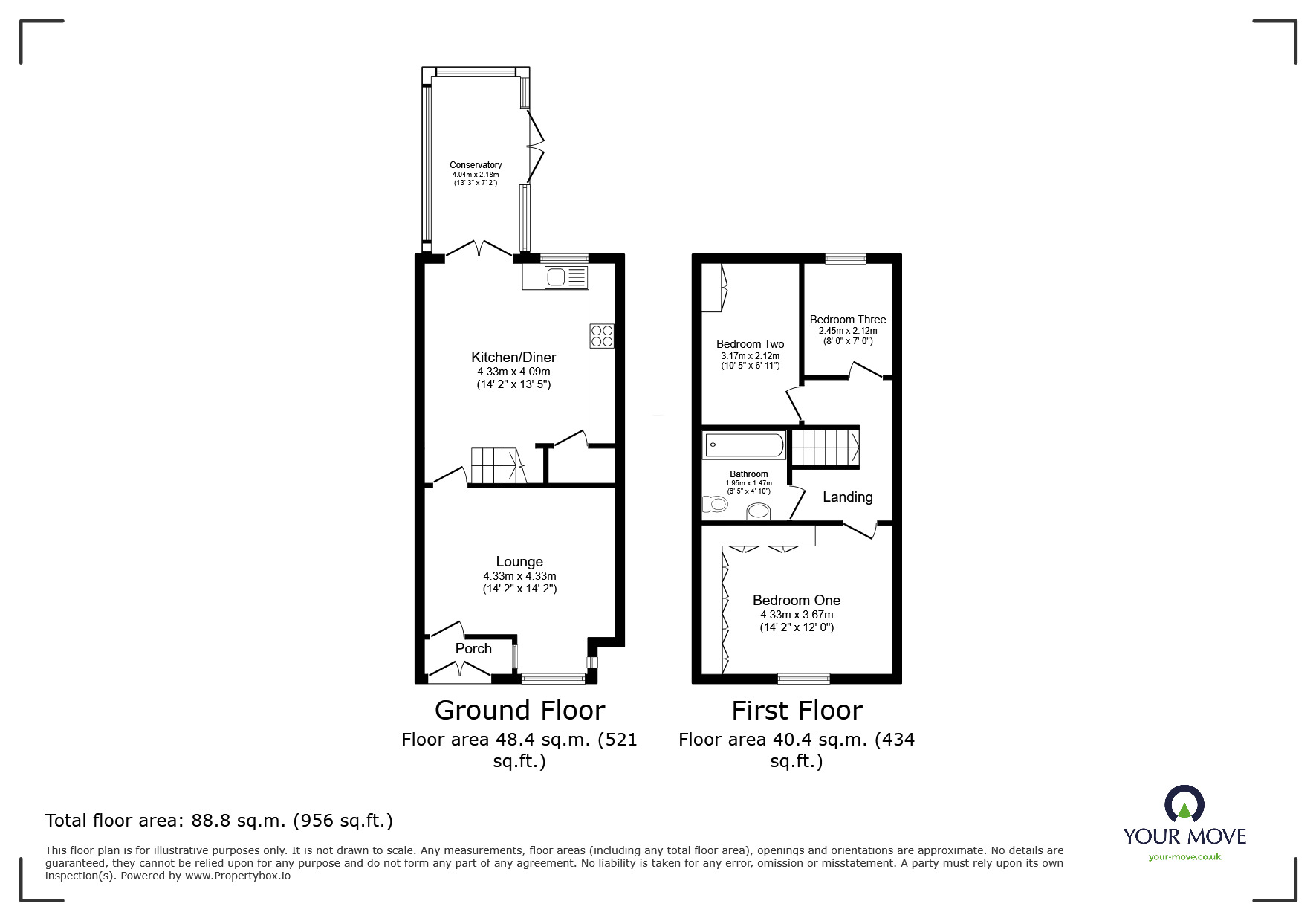 Floorplan of 3 bedroom Mid Terrace House for sale, Bradford Street, Farnworth, Bolton, BL4