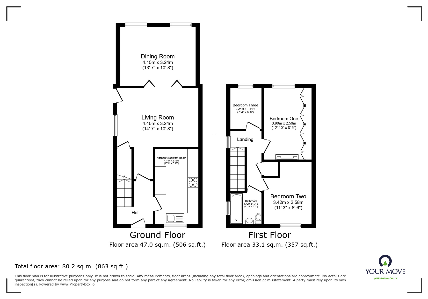 Floorplan of 3 bedroom Semi Detached House for sale, Hopefold Drive, Worsley, Greater Manchester, M28