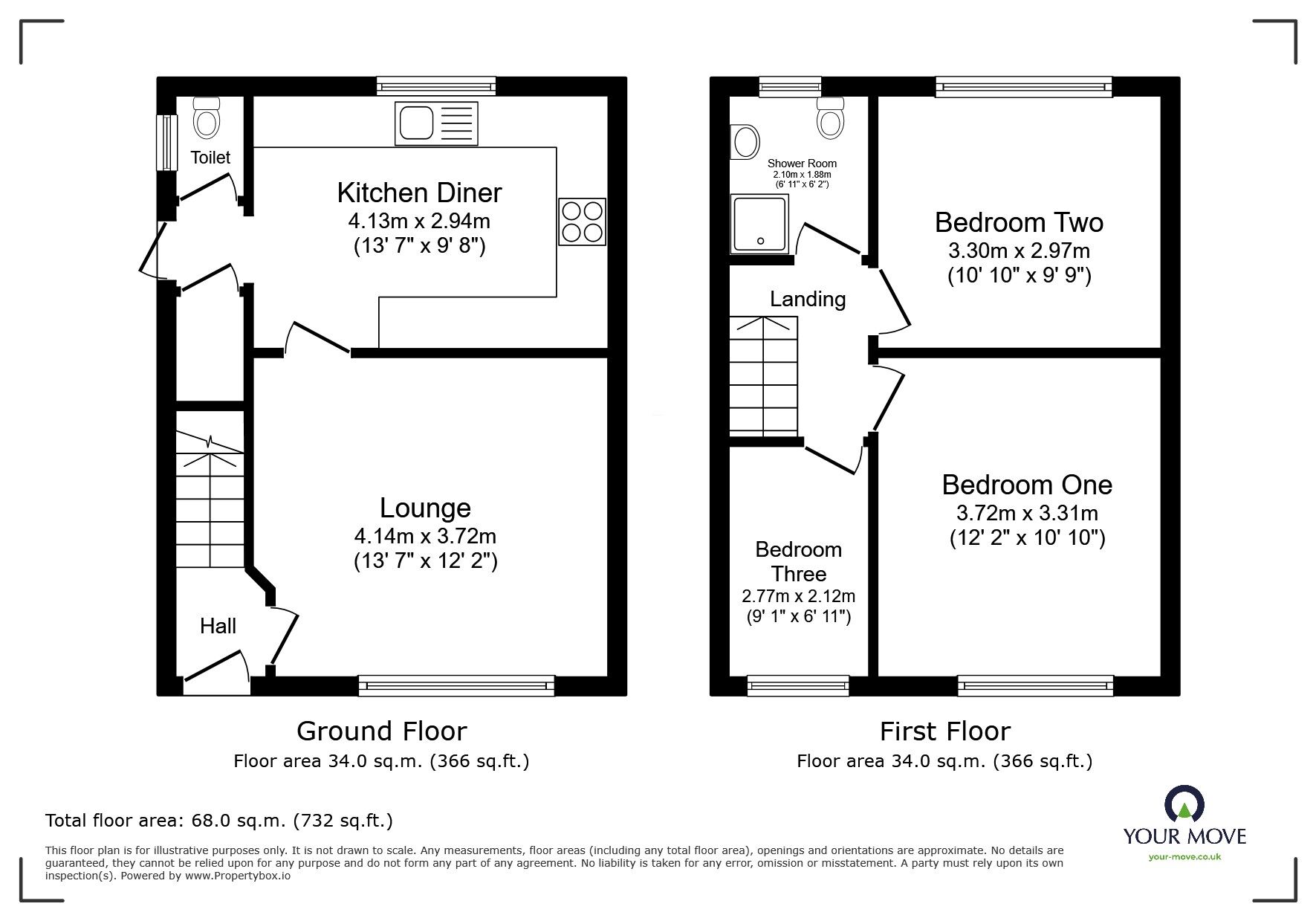 Floorplan of 3 bedroom Semi Detached House for sale, Oakfield Drive, Little Hulton, Greater Manchester, M38