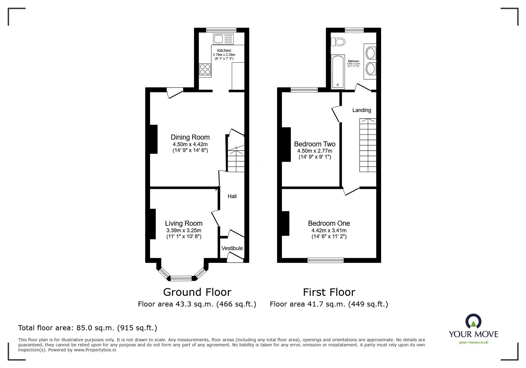 Floorplan of 2 bedroom Mid Terrace House for sale, Plodder Lane, Farnworth, Bolton, BL4