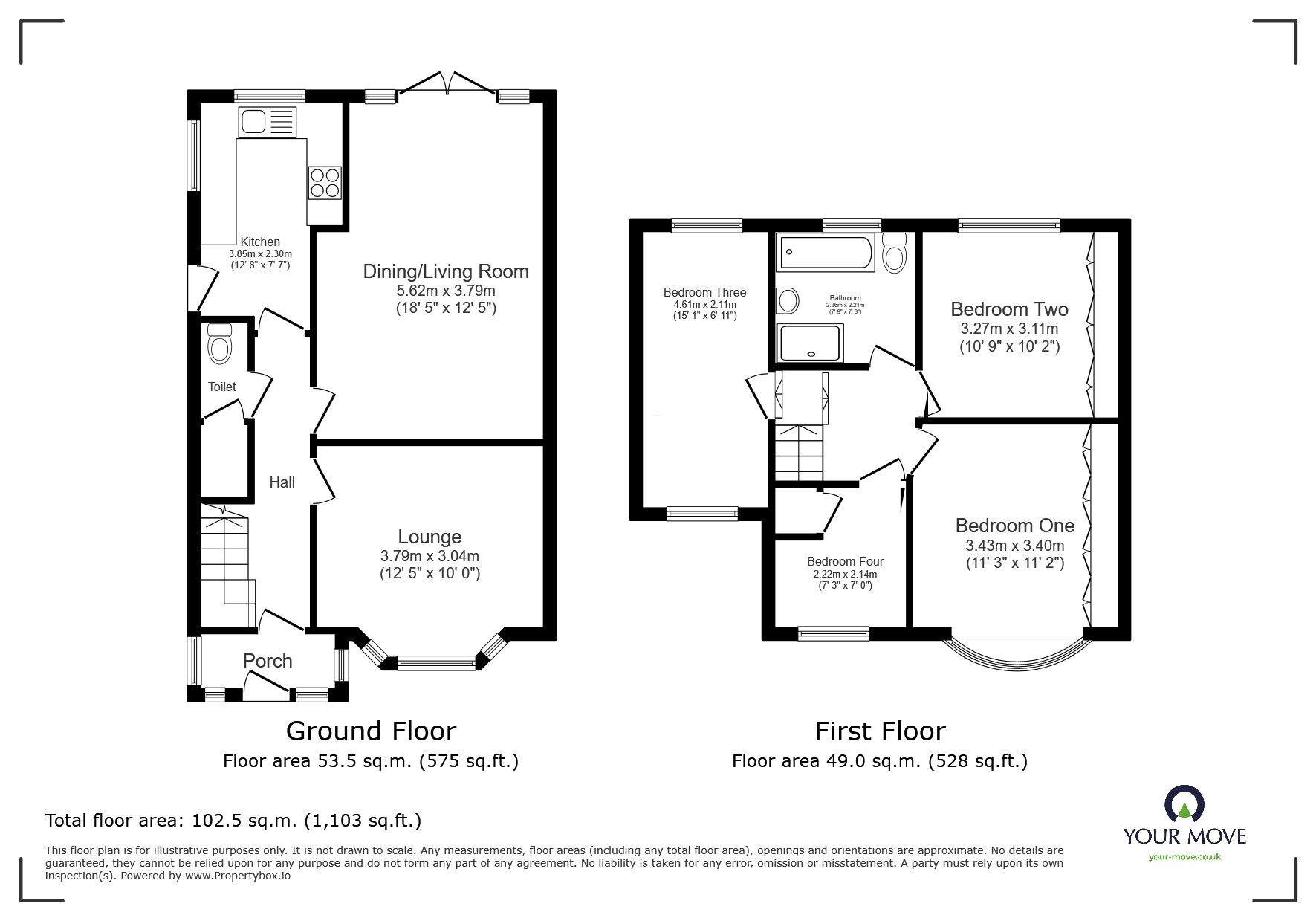 Floorplan of 4 bedroom Semi Detached House for sale, Newearth Road, Worsley, Greater Manchester, M28