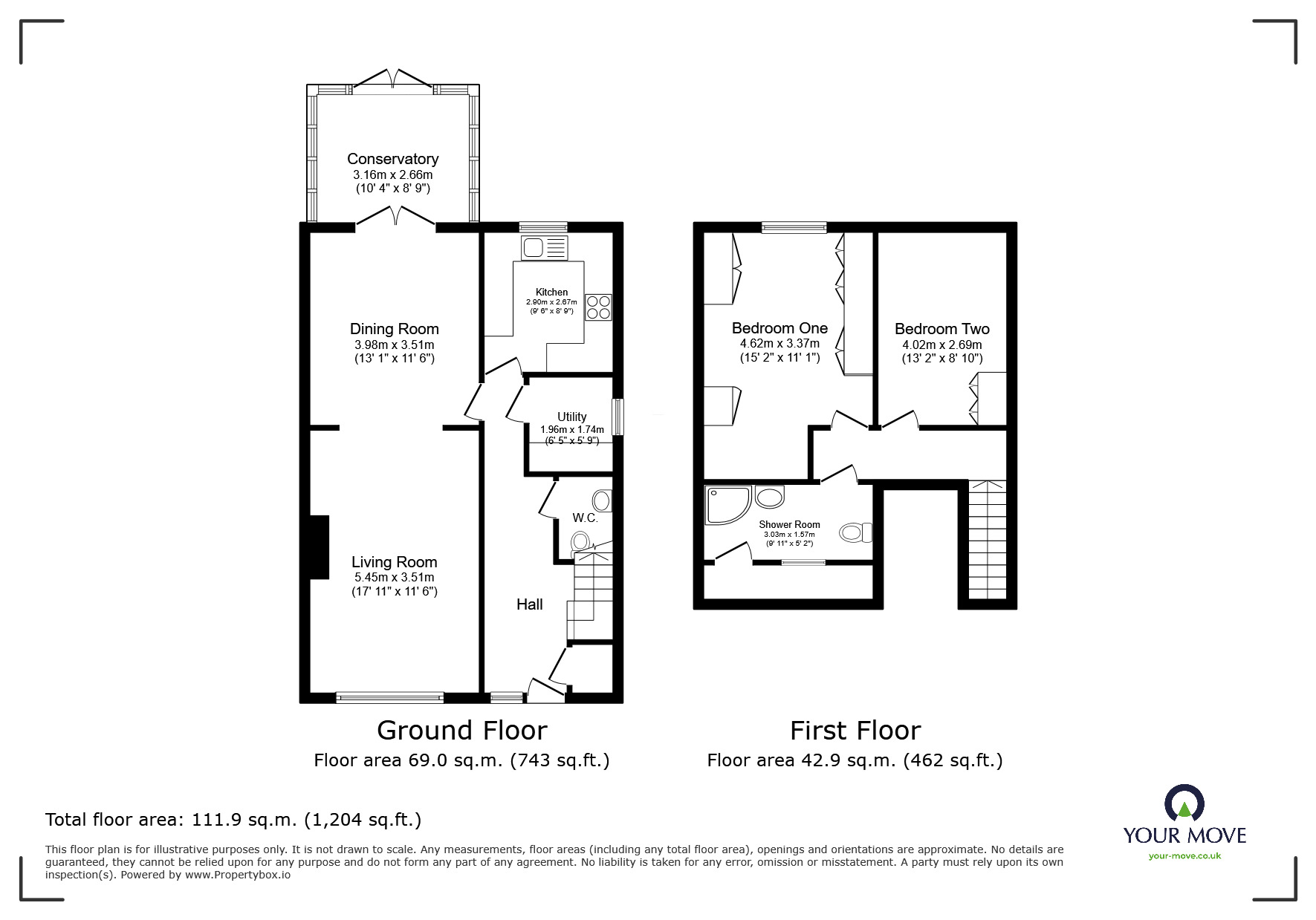 Floorplan of 2 bedroom Semi Detached House for sale, Everard Close, Worsley, Greater Manchester, M28