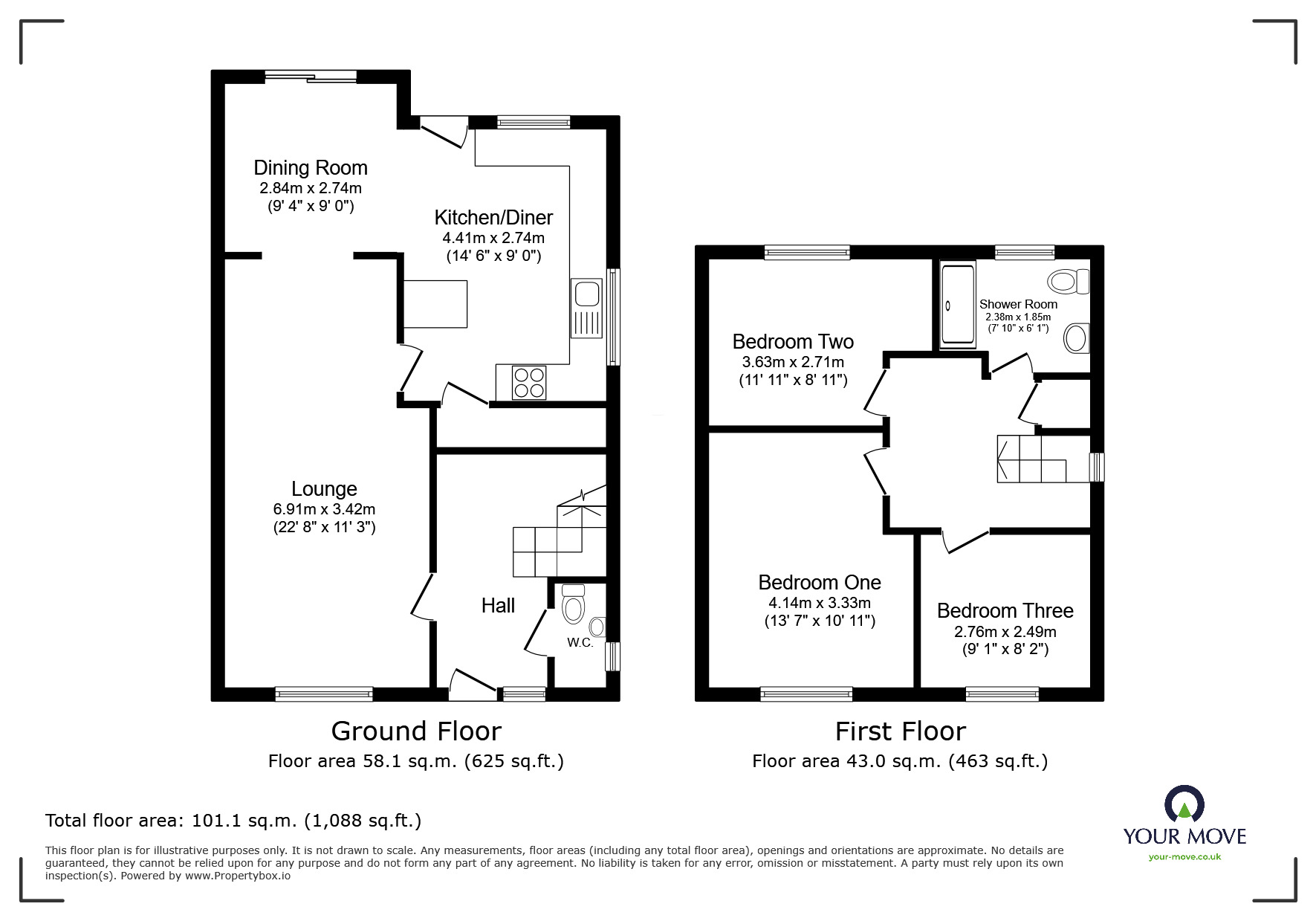 Floorplan of 3 bedroom Semi Detached House for sale, Glendale Road, Worsley, Greater Manchester, M28