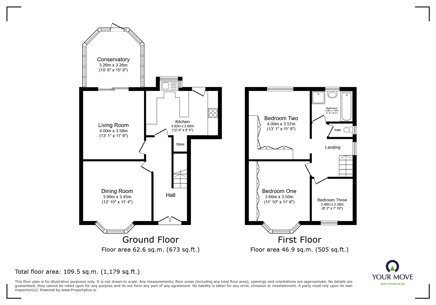 Floorplan of 3 bedroom Semi Detached House for sale, Kingsway, Worsley, Greater Manchester, M28