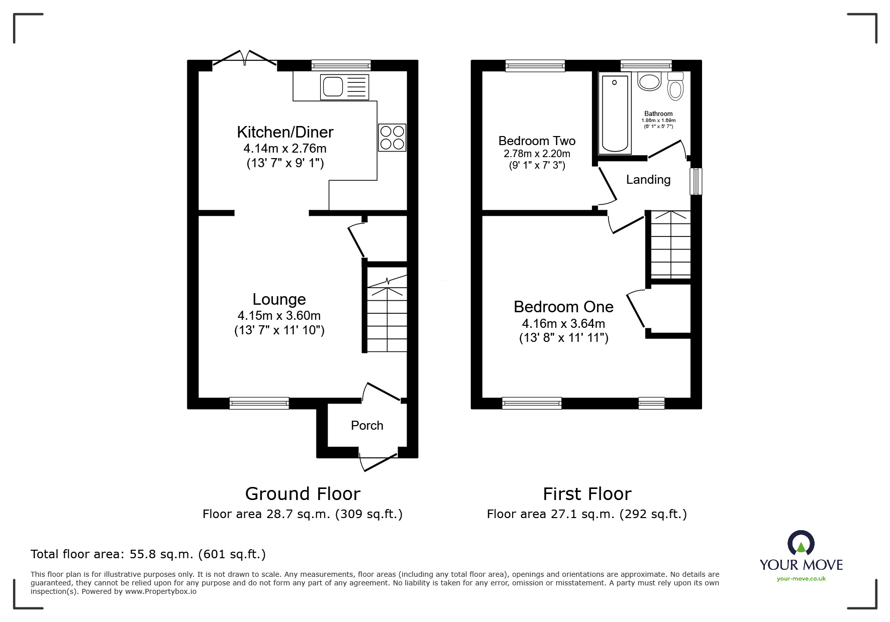 Floorplan of 2 bedroom Semi Detached House for sale, Wood Cottage Close, Worsley, Greater Manchester, M28