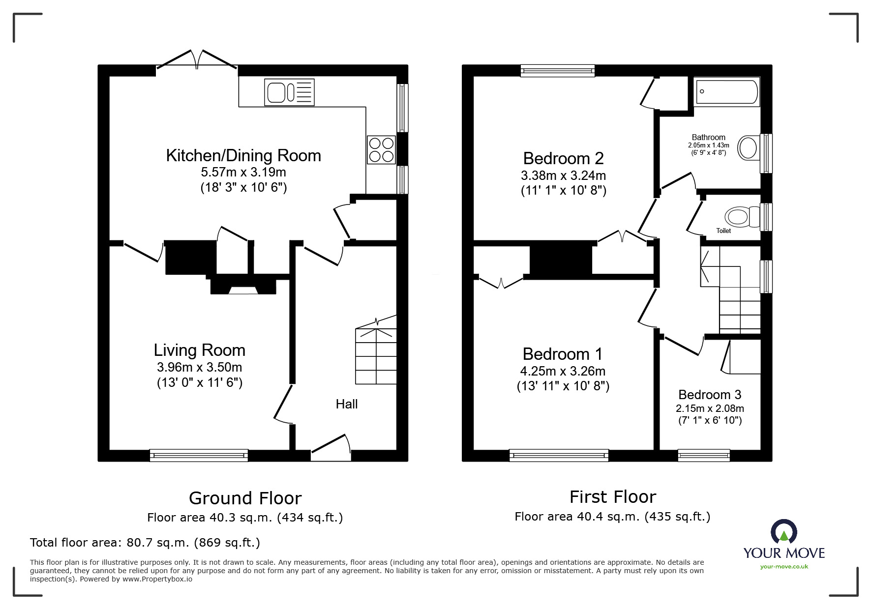 Floorplan of 3 bedroom Semi Detached House to rent, Worsley Avenue, Worsley, Greater Manchester, M28