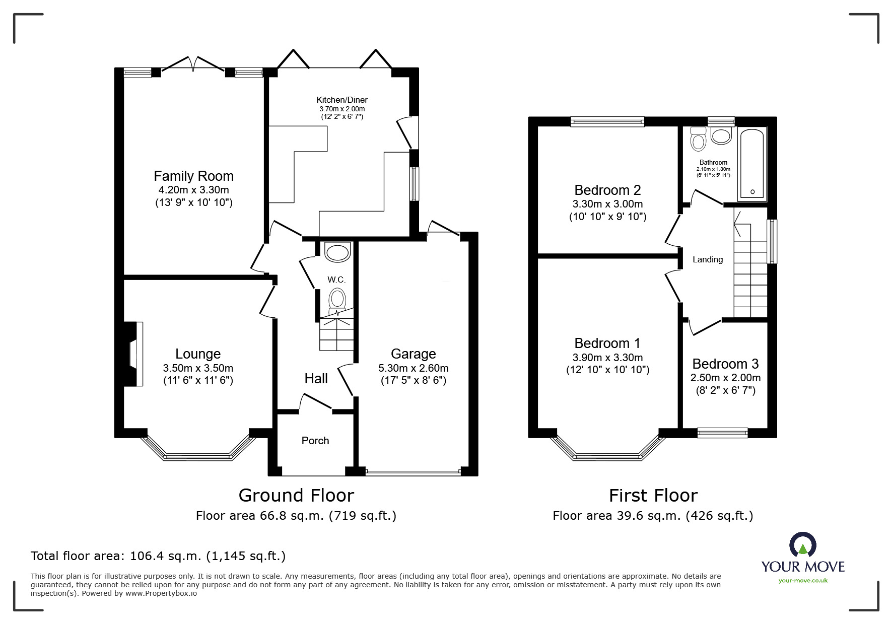 Floorplan of 3 bedroom Semi Detached House to rent, West Avenue, Worsley, Greater Manchester, M28