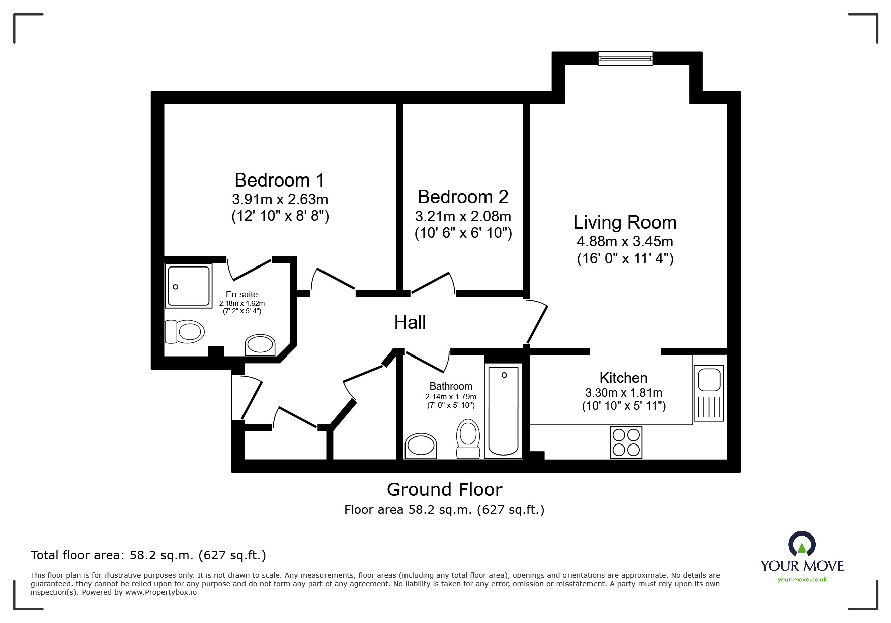 Floorplan of 2 bedroom  Flat to rent, Beckford Court, Tyldesley, Greater Manchester, M29