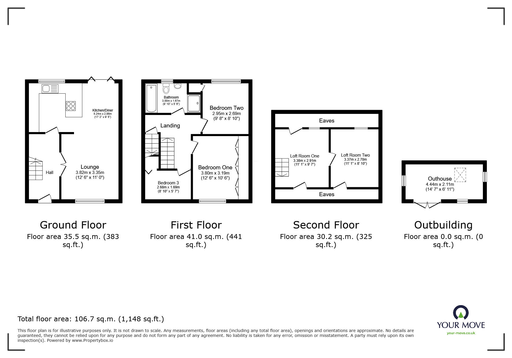 Floorplan of 3 bedroom Mid Terrace House for sale, Martin Avenue, Farnworth, Greater Manchester, BL4