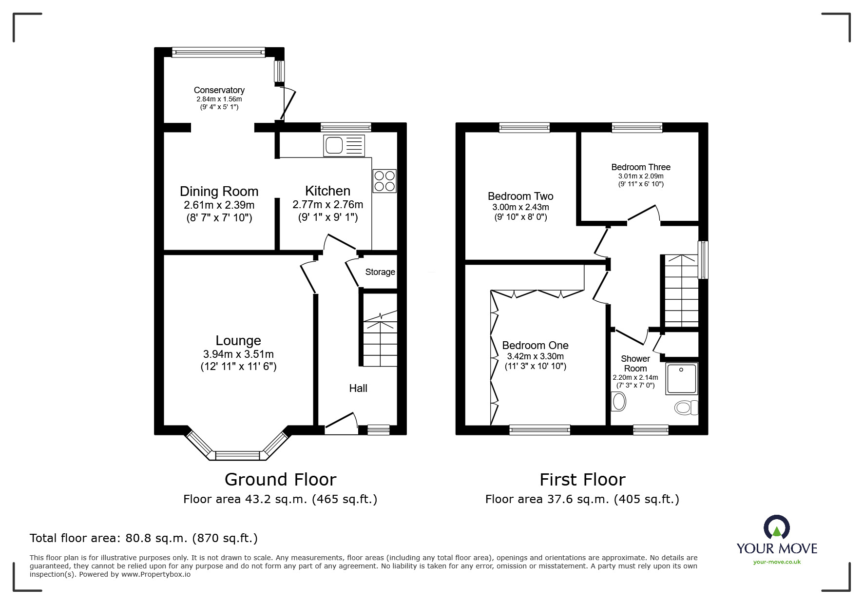 Floorplan of 3 bedroom Semi Detached House to rent, Cherry Wood Close, Worsley, Greater Manchester, M28