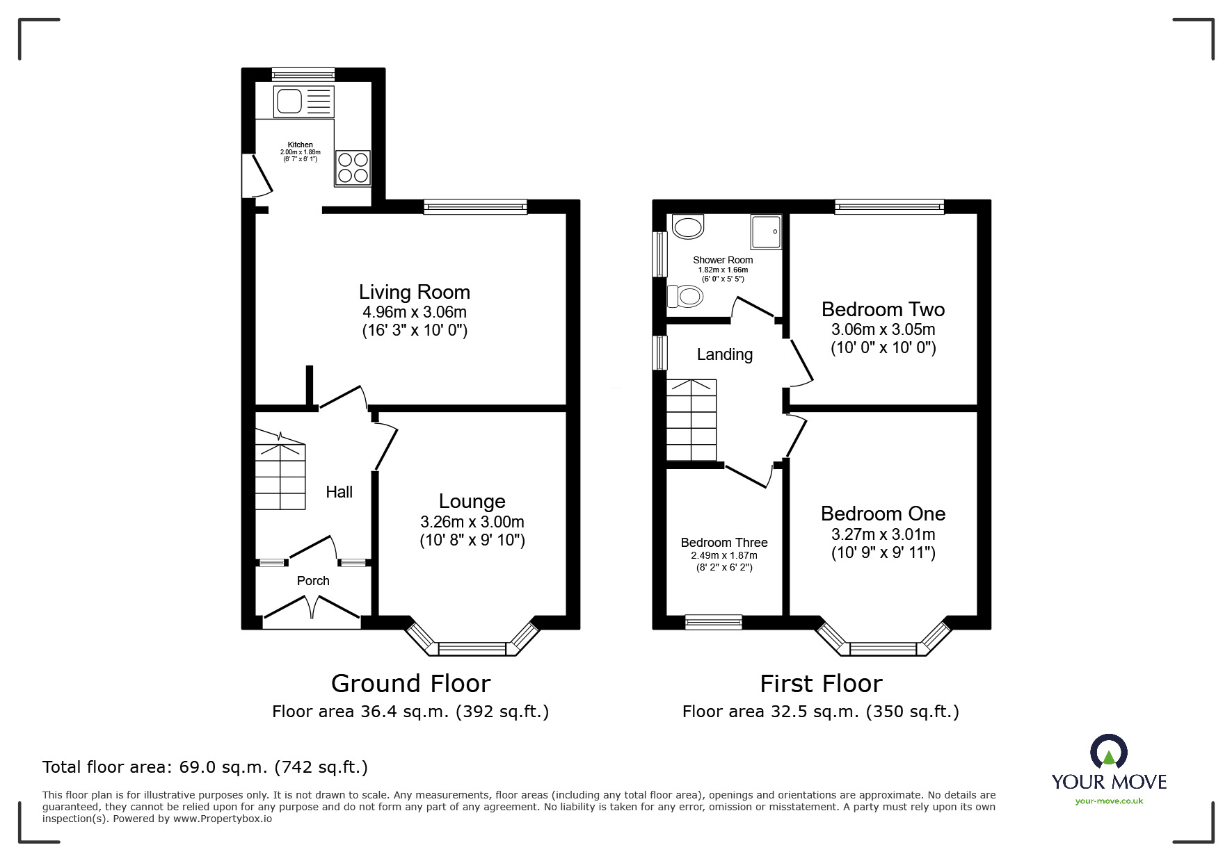 Floorplan of 3 bedroom Semi Detached House for sale, Graymar Road, Little Hulton, Greater Manchester, M38