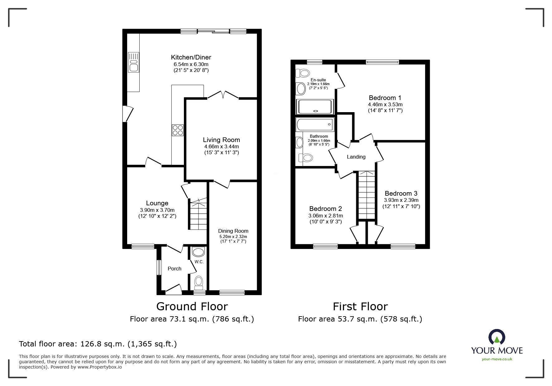Floorplan of 3 bedroom Detached House for sale, Kinsley Drive, Worsley, Greater Manchester, M28