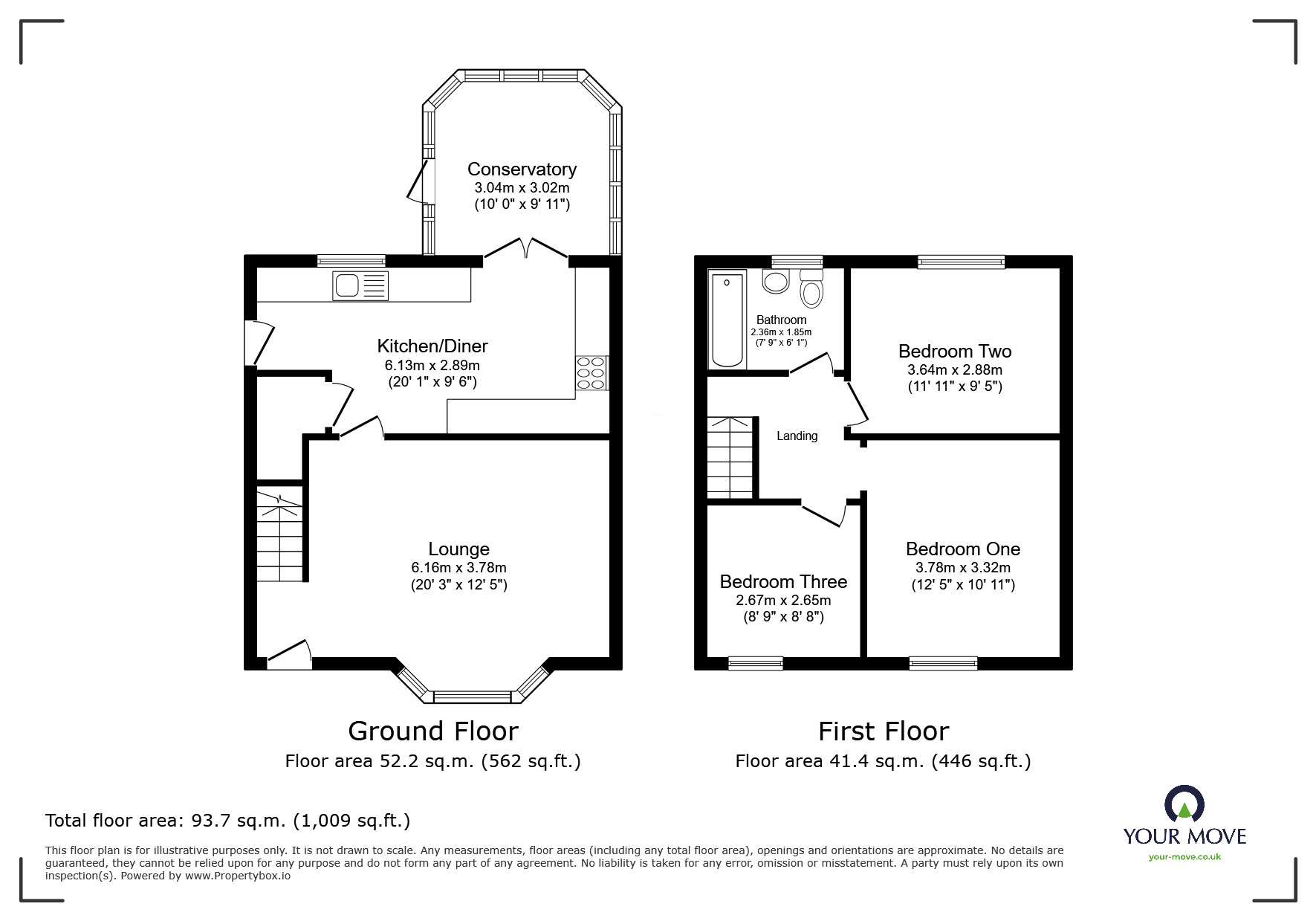 Floorplan of 3 bedroom Semi Detached House for sale, Garrett Hall Road, Worsley, Manchester, M28
