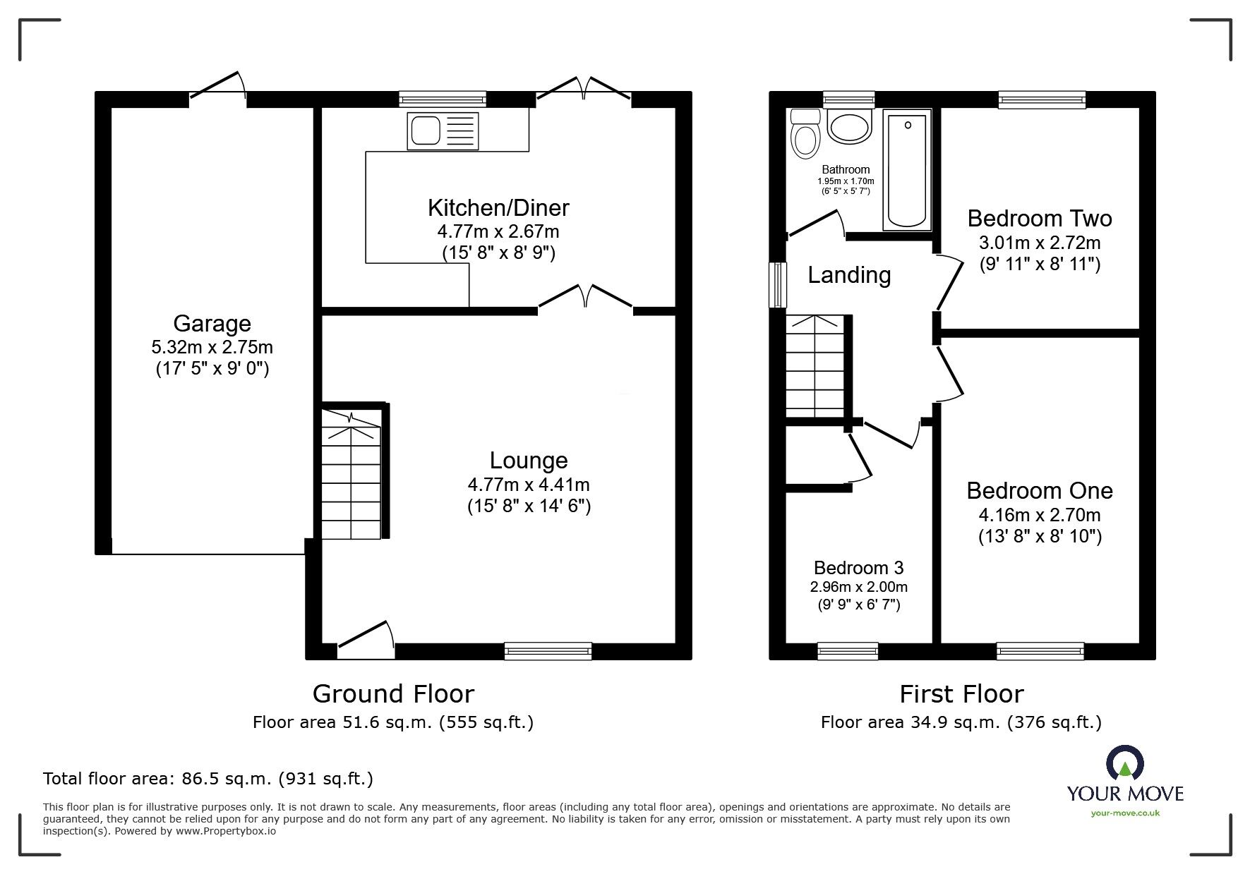 Floorplan of 3 bedroom Semi Detached House for sale, Highfield Drive, Farnworth, Greater Manchester, BL4