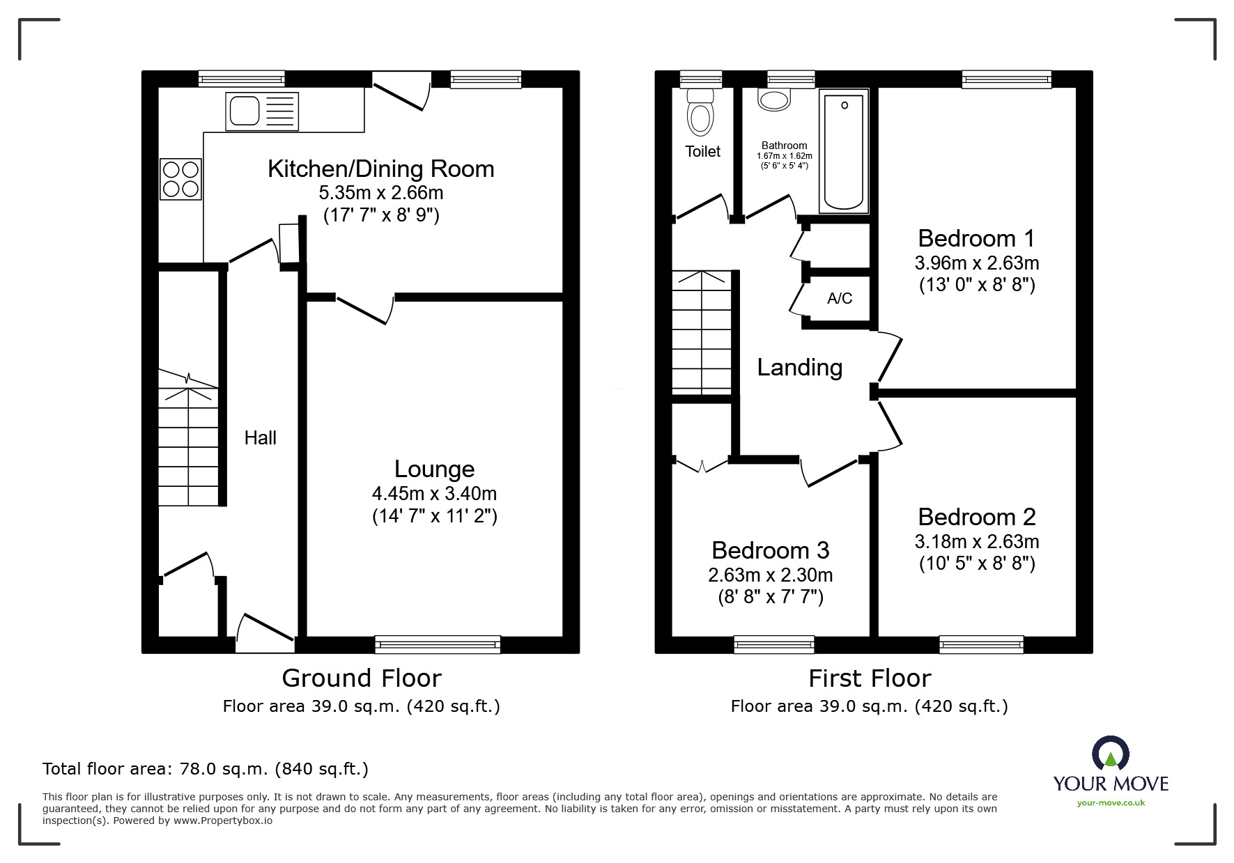 Floorplan of 3 bedroom Mid Terrace House for sale, Belcroft Drive, Little Hulton, Manchester, M38