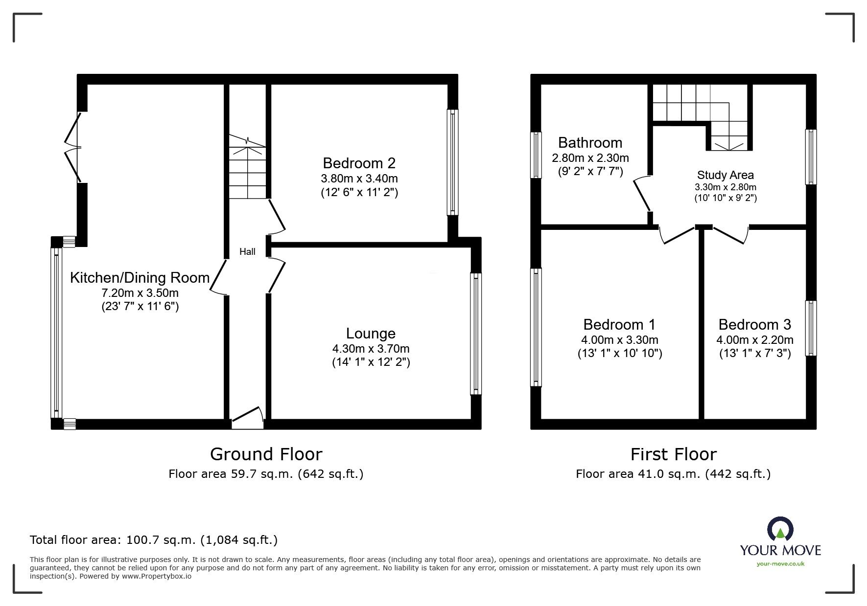 Floorplan of 3 bedroom Semi Detached Bungalow to rent, Hyde Road, Worsley, Greater Manchester, M28