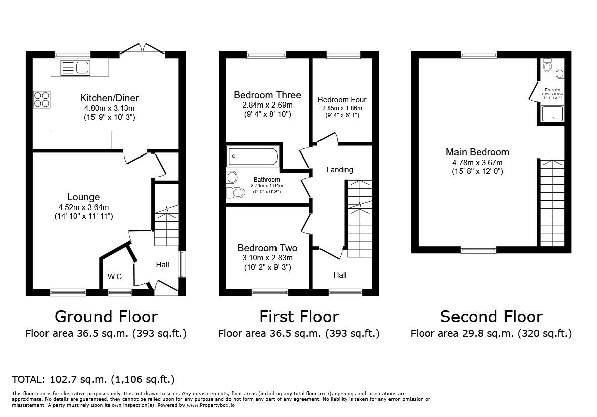 Floorplan of 4 bedroom Semi Detached House for sale, Old Mill Lane, Worsley, Manchester, M28