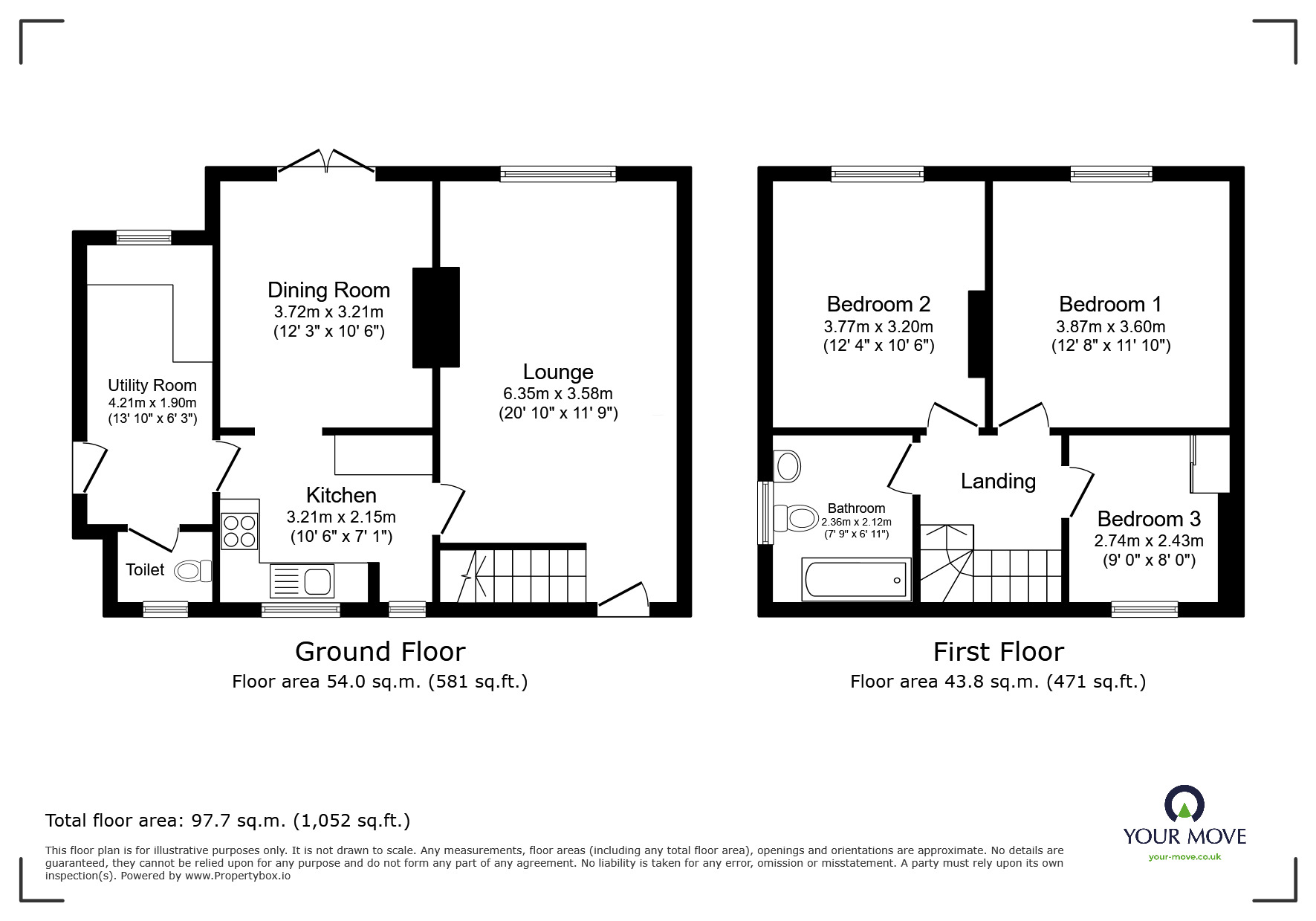 Floorplan of 3 bedroom Semi Detached House for sale, Tennyson Road, Farnworth, Bolton, BL4
