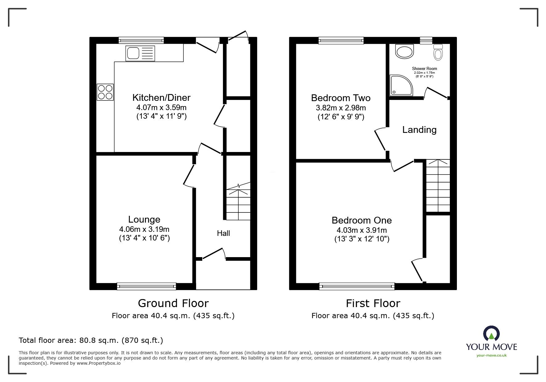 Floorplan of 2 bedroom End Terrace House for sale, Athens Drive, Worsley, Greater Manchester, M28