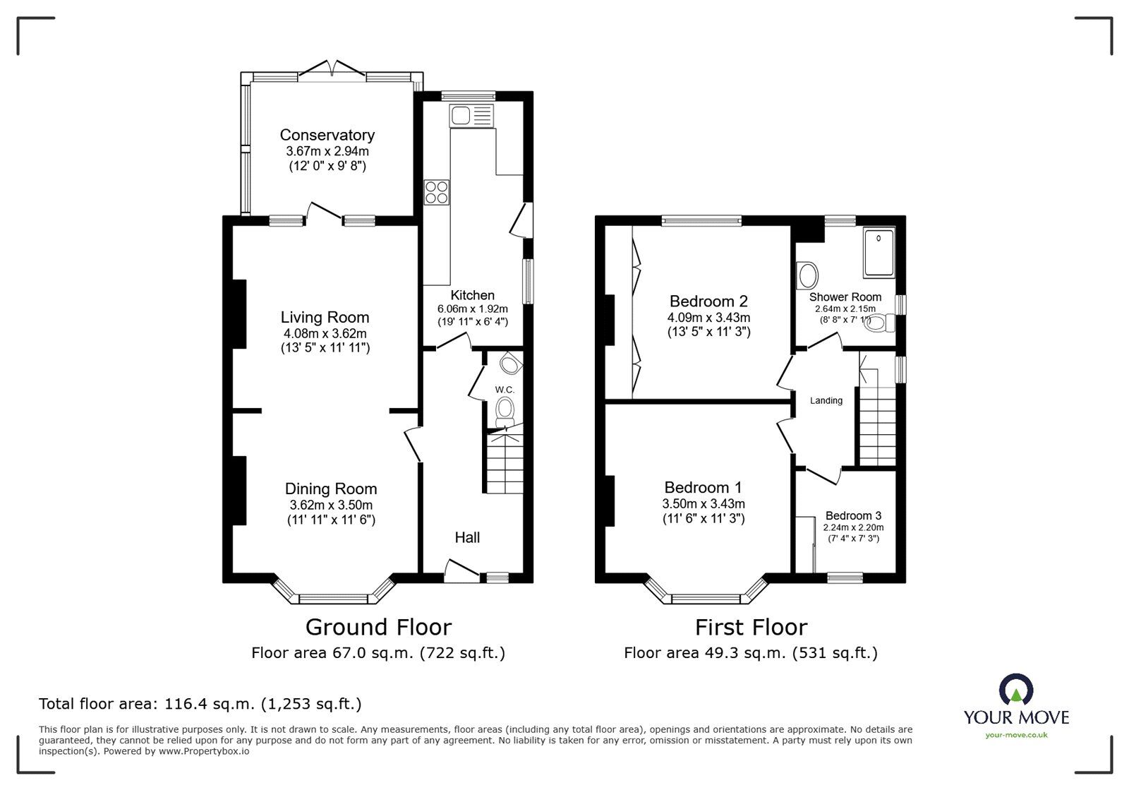 Floorplan of 3 bedroom Semi Detached House for sale, Blantyre Road, Swinton, Greater Manchester, M27