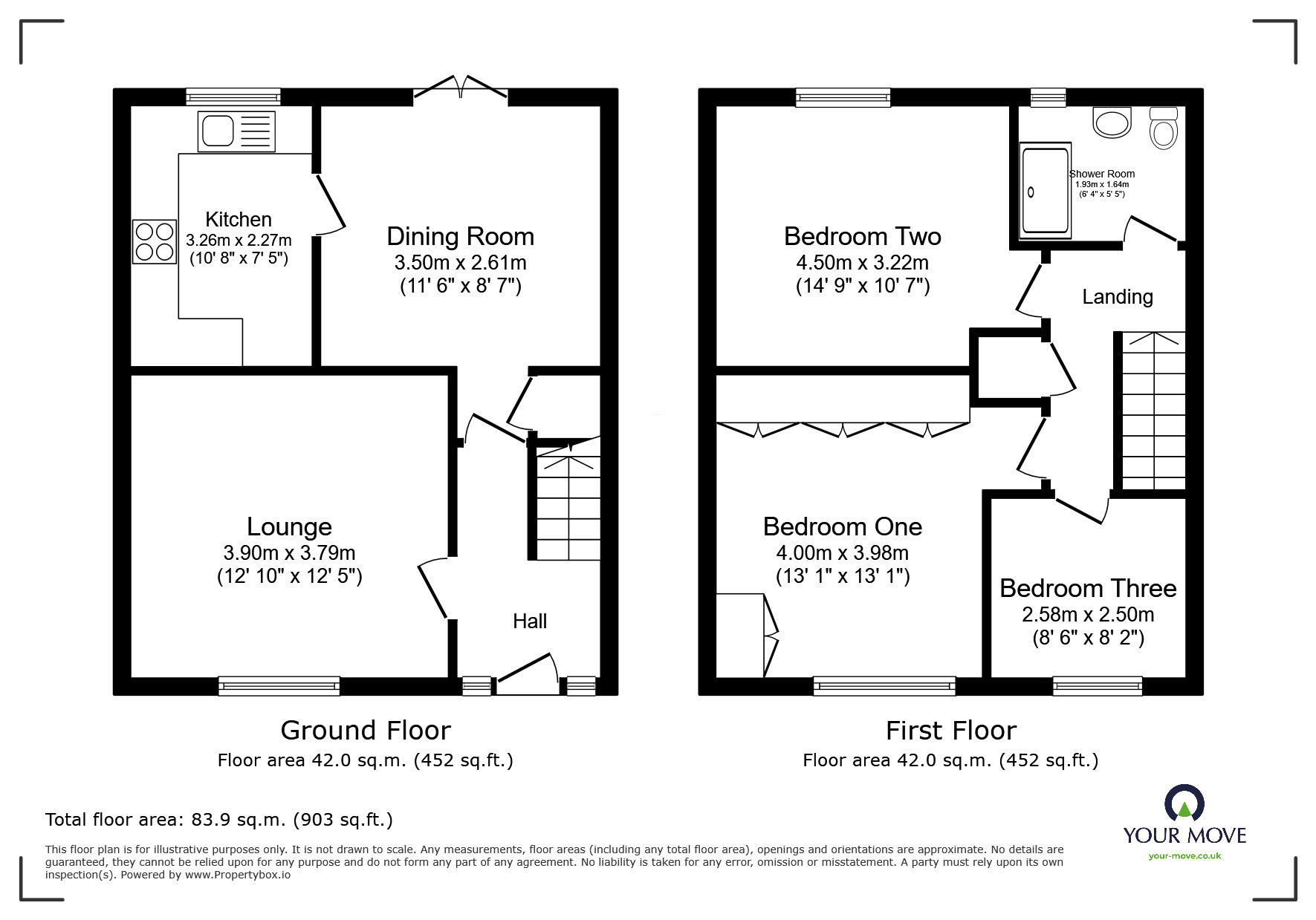 Floorplan of 3 bedroom Mid Terrace House for sale, Kersal Avenue, Little Hulton, Greater Manchester, M38