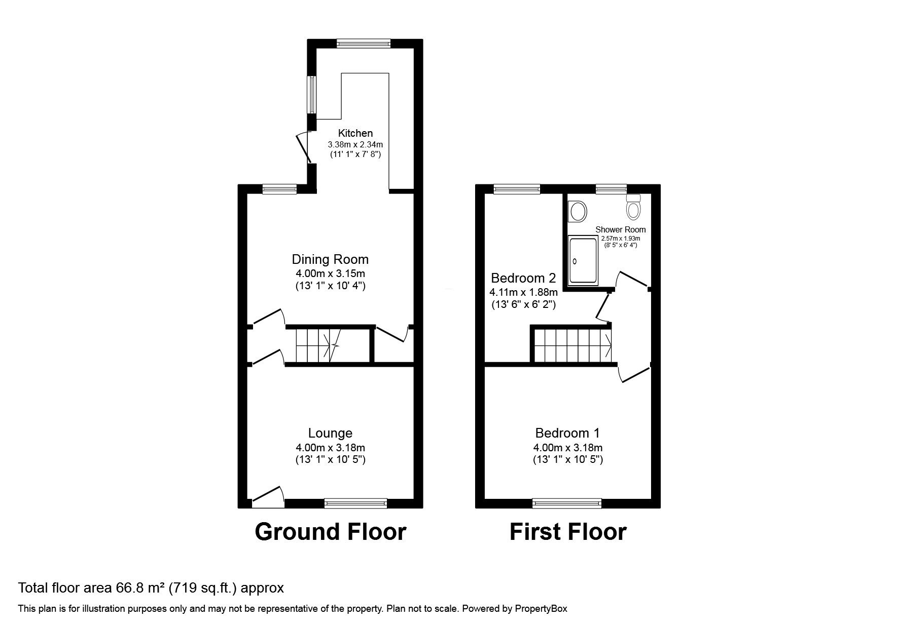 Floorplan of 2 bedroom Mid Terrace House to rent, Armitage Street, Eccles, Greater Manchester, M30