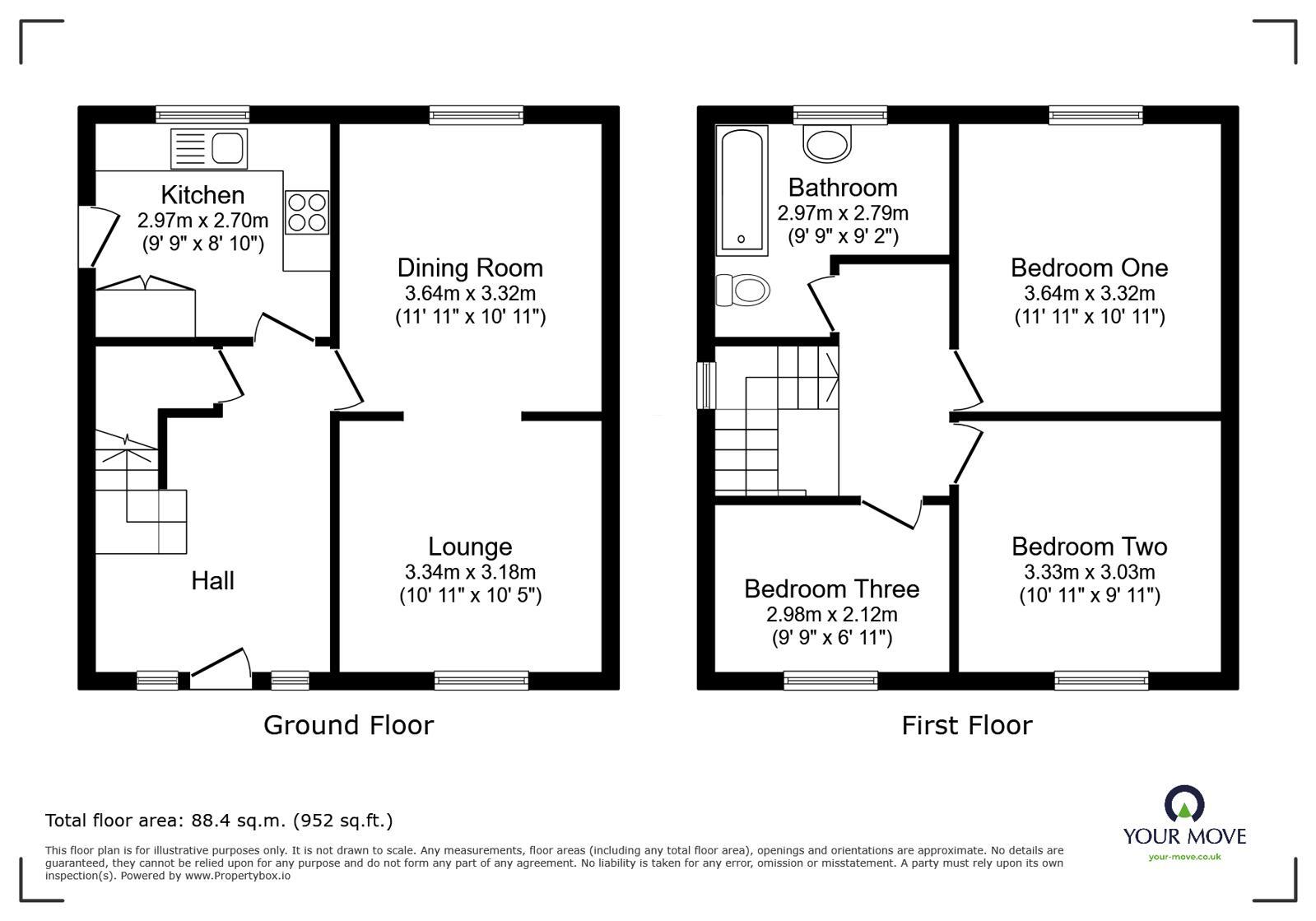 Floorplan of 3 bedroom Semi Detached House to rent, Westland Avenue, Farnworth, Greater Manchester, BL4