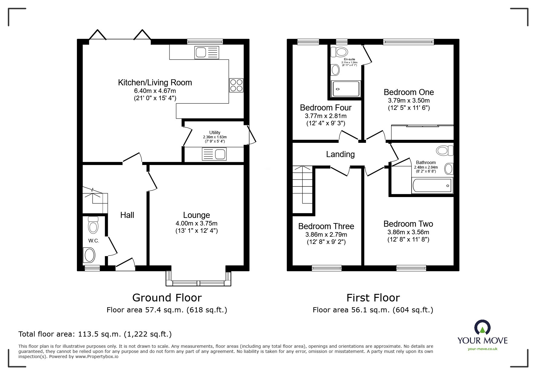 Floorplan of 4 bedroom Detached House for sale, Bridgefield Close, Tyldesley, Greater Manchester, M29