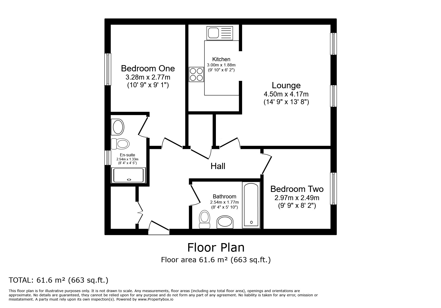 Floorplan of 2 bedroom Flat to rent, Ceres Chase, Farnworth, Greater Manchester, BL4