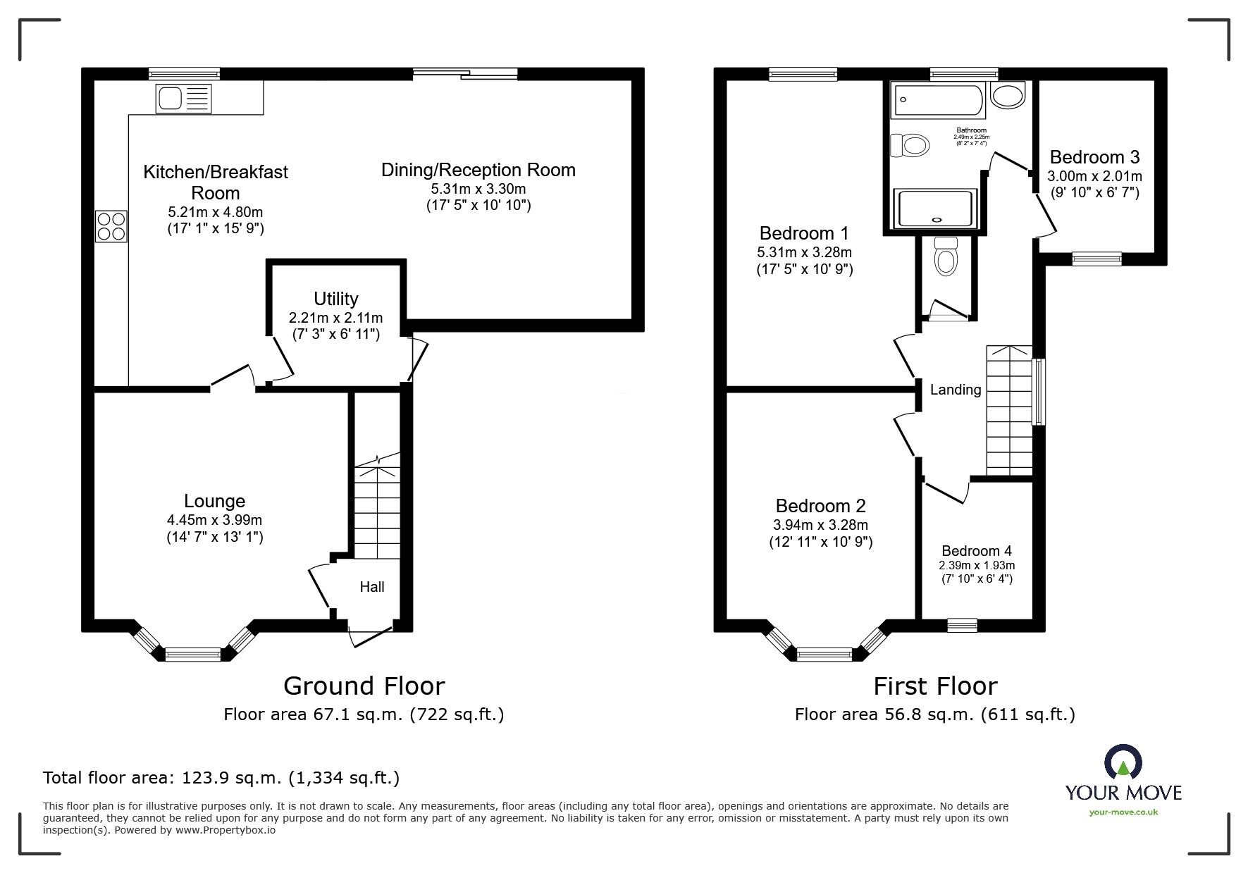 Floorplan of 4 bedroom Semi Detached House for sale, North Grove, Worsley, Greater Manchester, M28