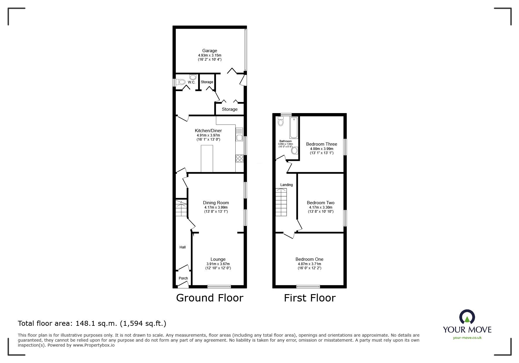 Floorplan of 3 bedroom End Terrace House for sale, Cecil Street, Worsley, Greater Manchester, M28